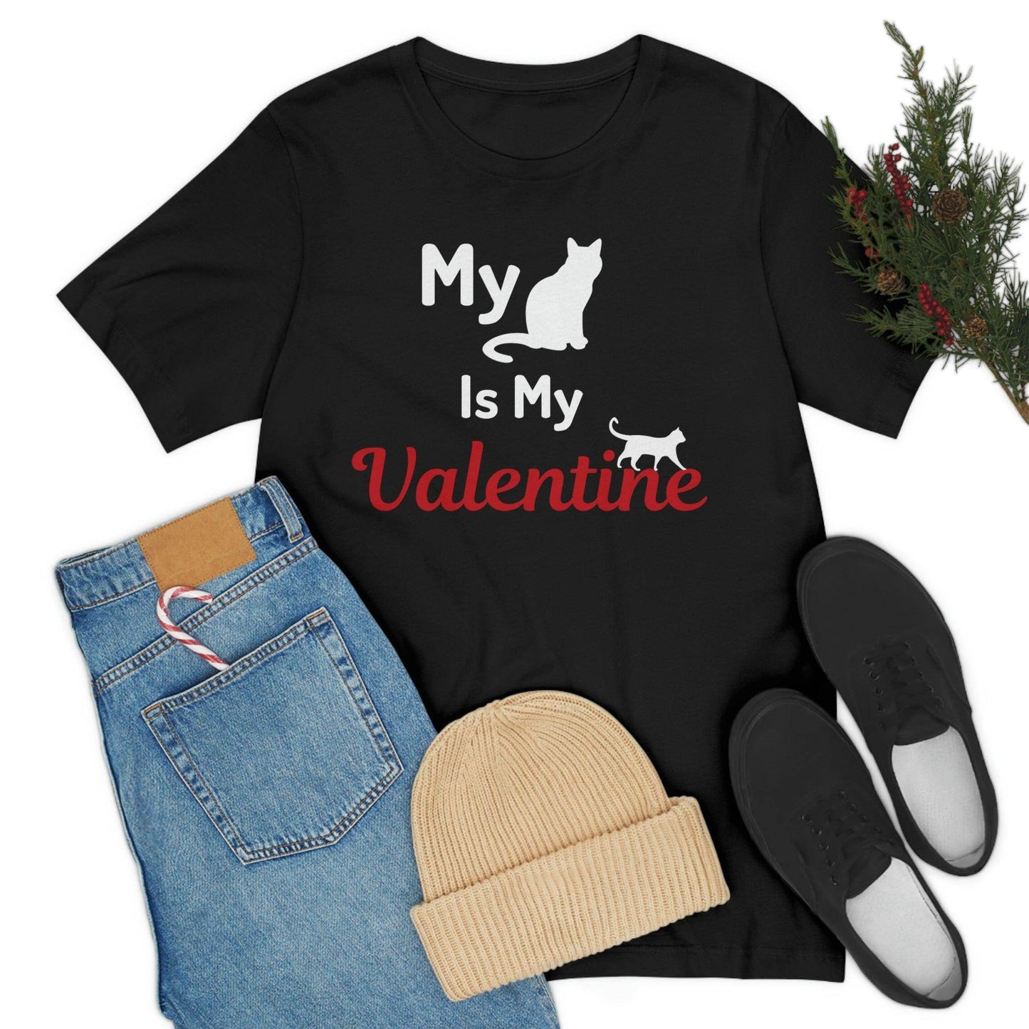 My Cat is My Valentine, Pet lover Valentine shirt - Cute cat lover shirt - gift for cat lovers - Giftsmojo
