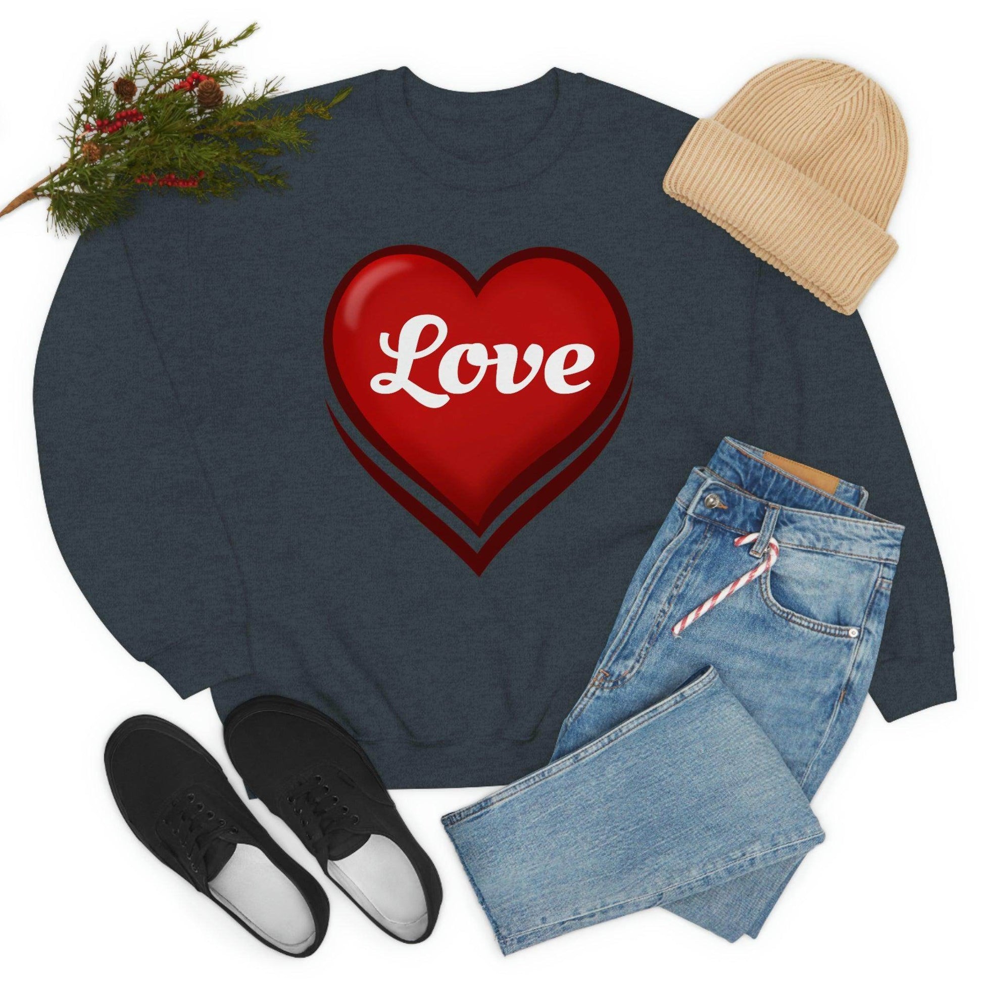 Love Sweatshirt, Valentine's Gift, - Giftsmojo