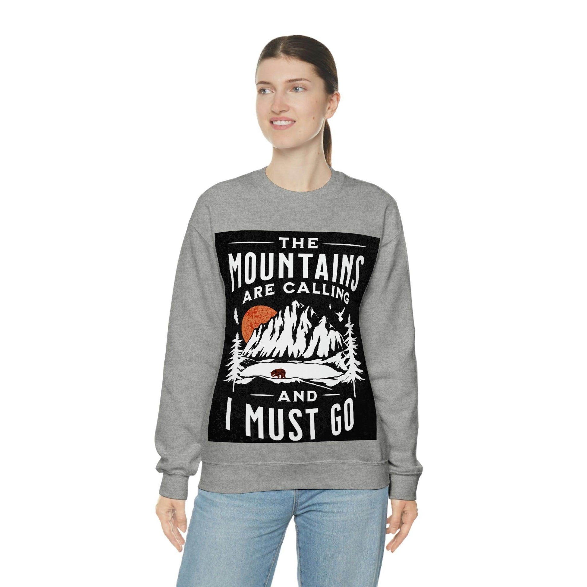 The Mountains are calling Crewneck Sweatshirt - Giftsmojo