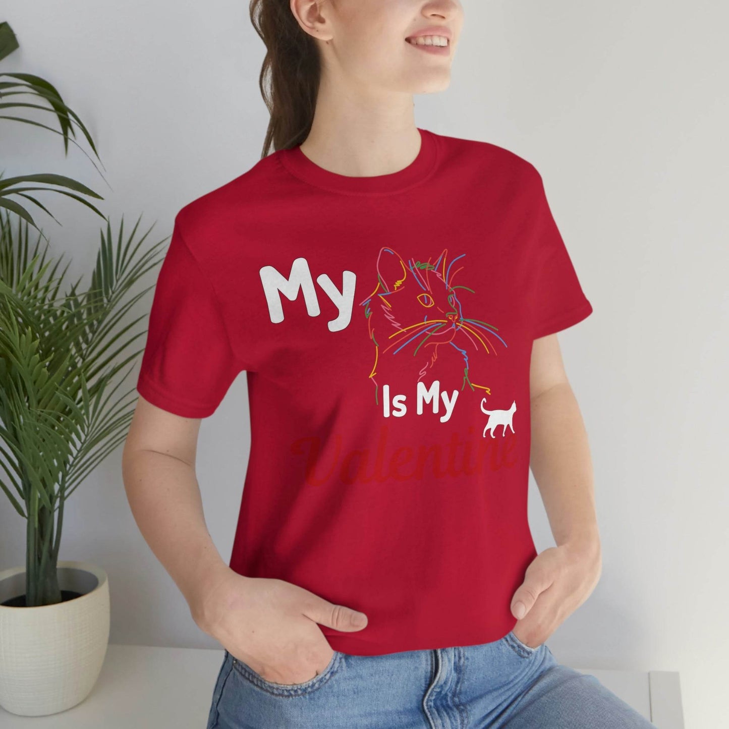 My Cat is My Valentine, Cute Pet lover Valentine shirt - Cute Cat lover shirt - Cat Mom shirt - Giftsmojo