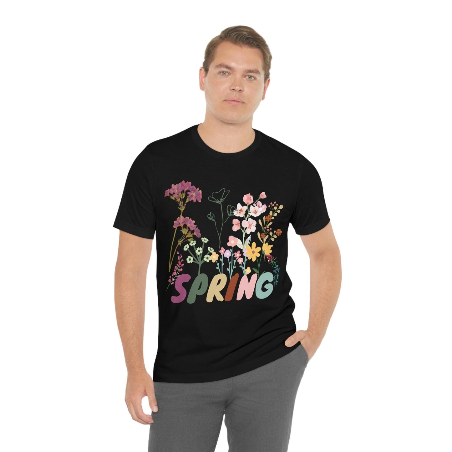 Spring Shirt, Flower T shirt, Vintage Botanical Shirt, Vintage T-shirt, Graphic Tshirt, Botanical Print, Vintage Flower Shirt, Wildflower,