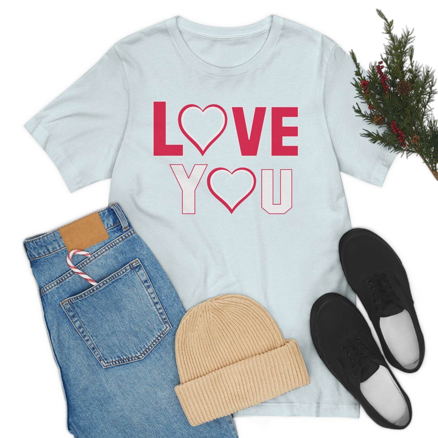 love you heart Tee - Giftsmojo