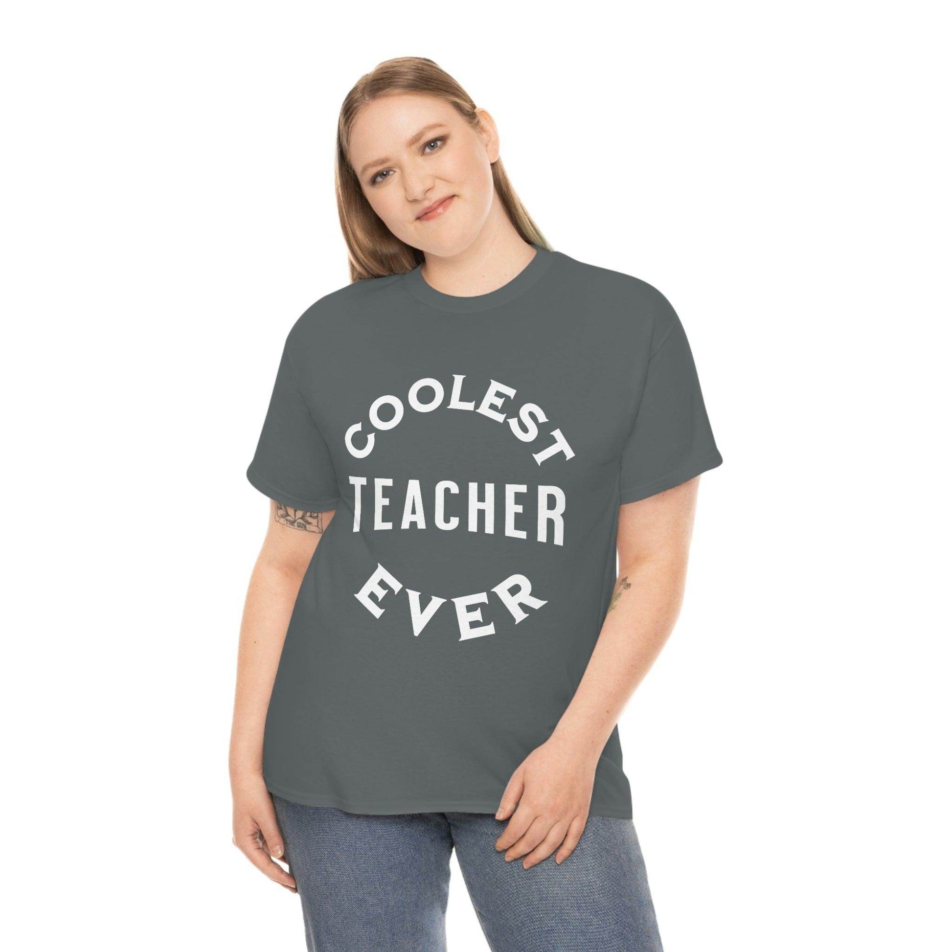 Coolest Teacher Ever Tee - cute teacher shirt - gift for teacher - Giftsmojo