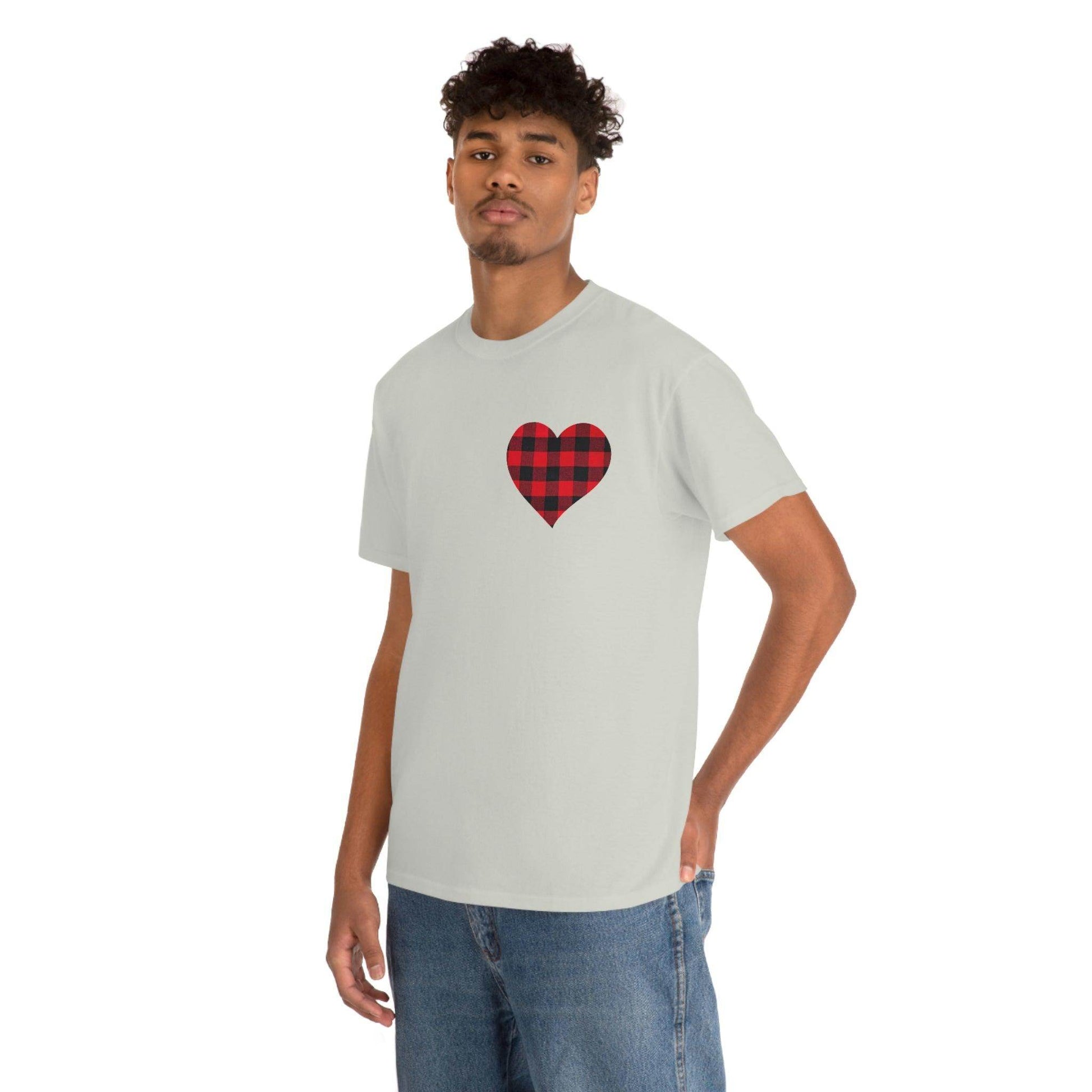 Plaid Heart T-Shirt - Giftsmojo