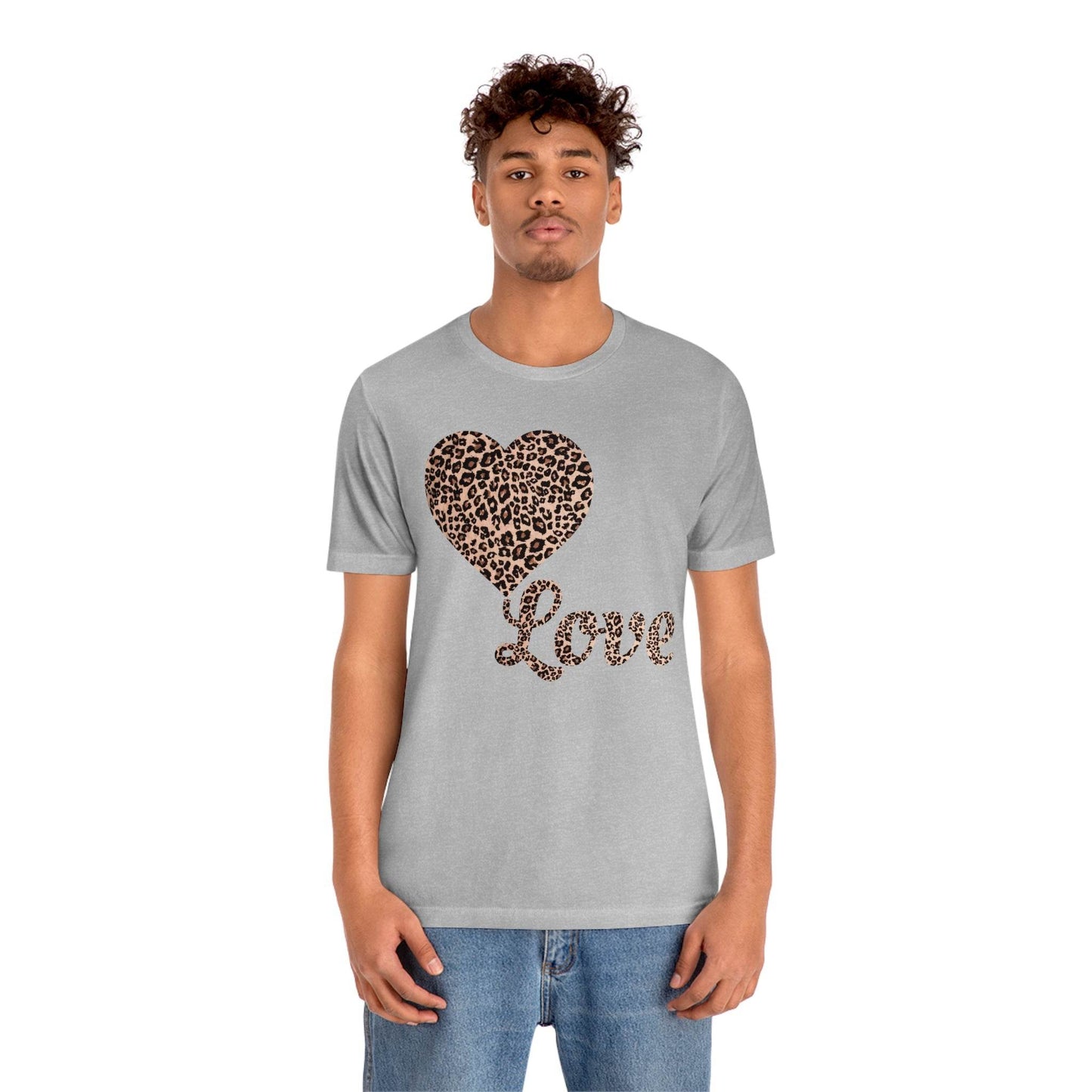 Love Heart, Leopard Print Tee - Giftsmojo