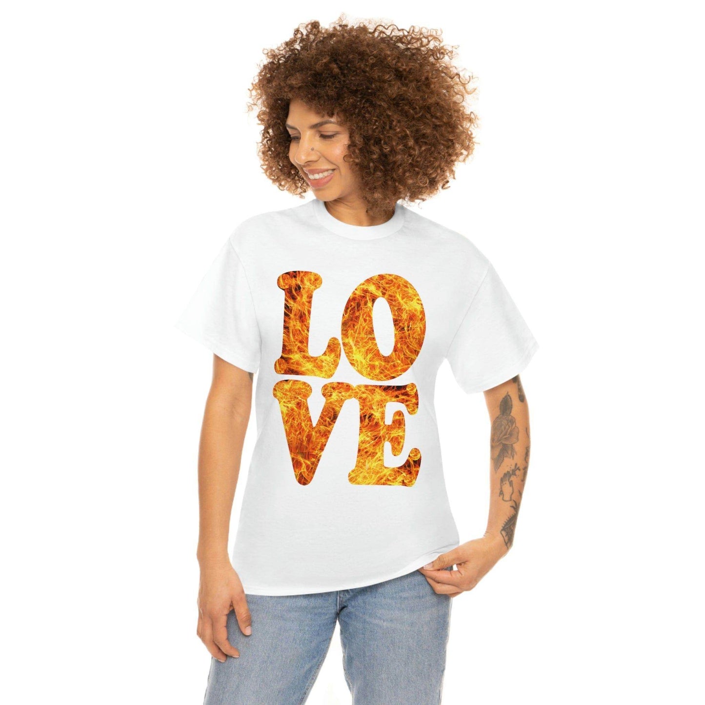 love fire big Tee - Giftsmojo