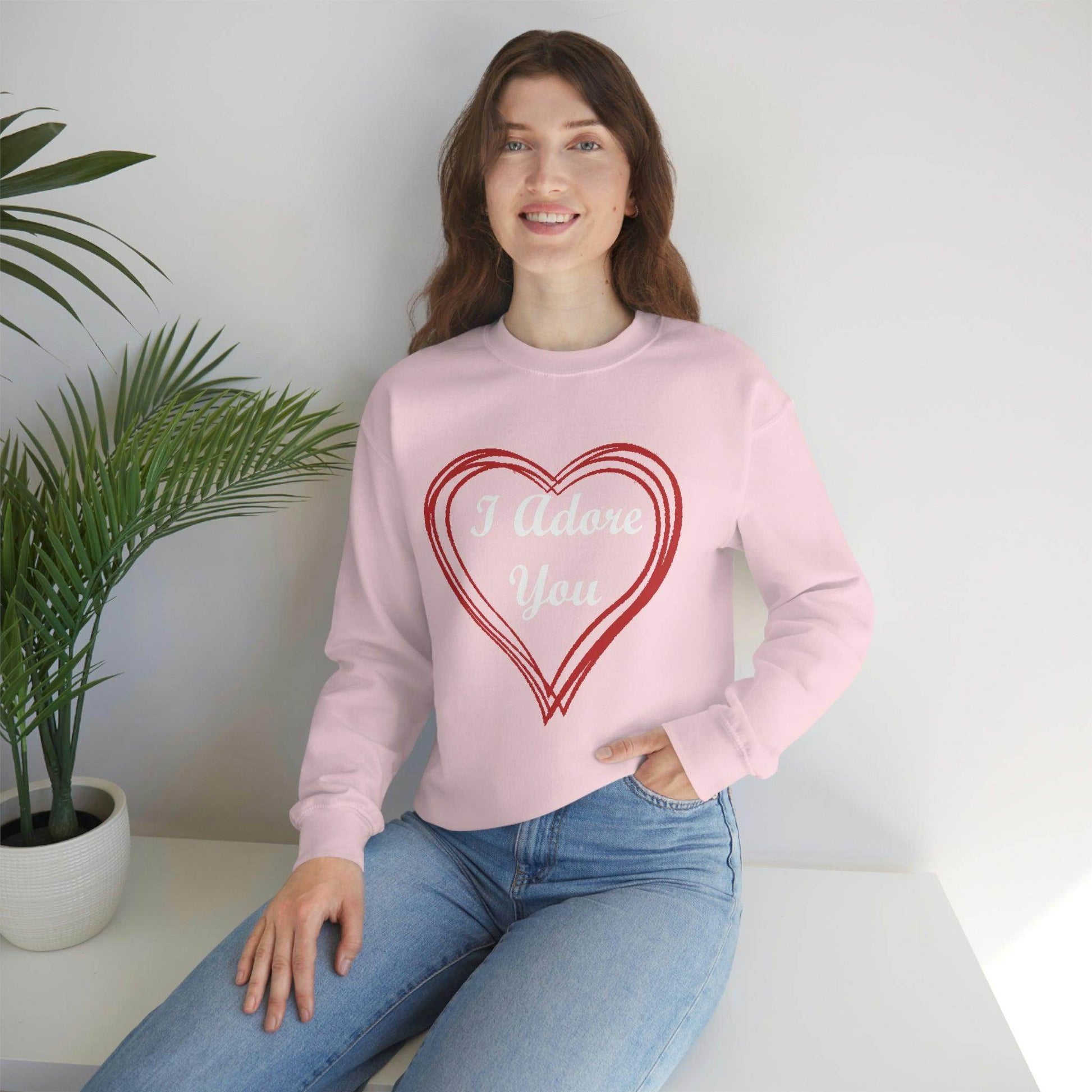 I Adore You Crewneck Sweatshirt - Giftsmojo