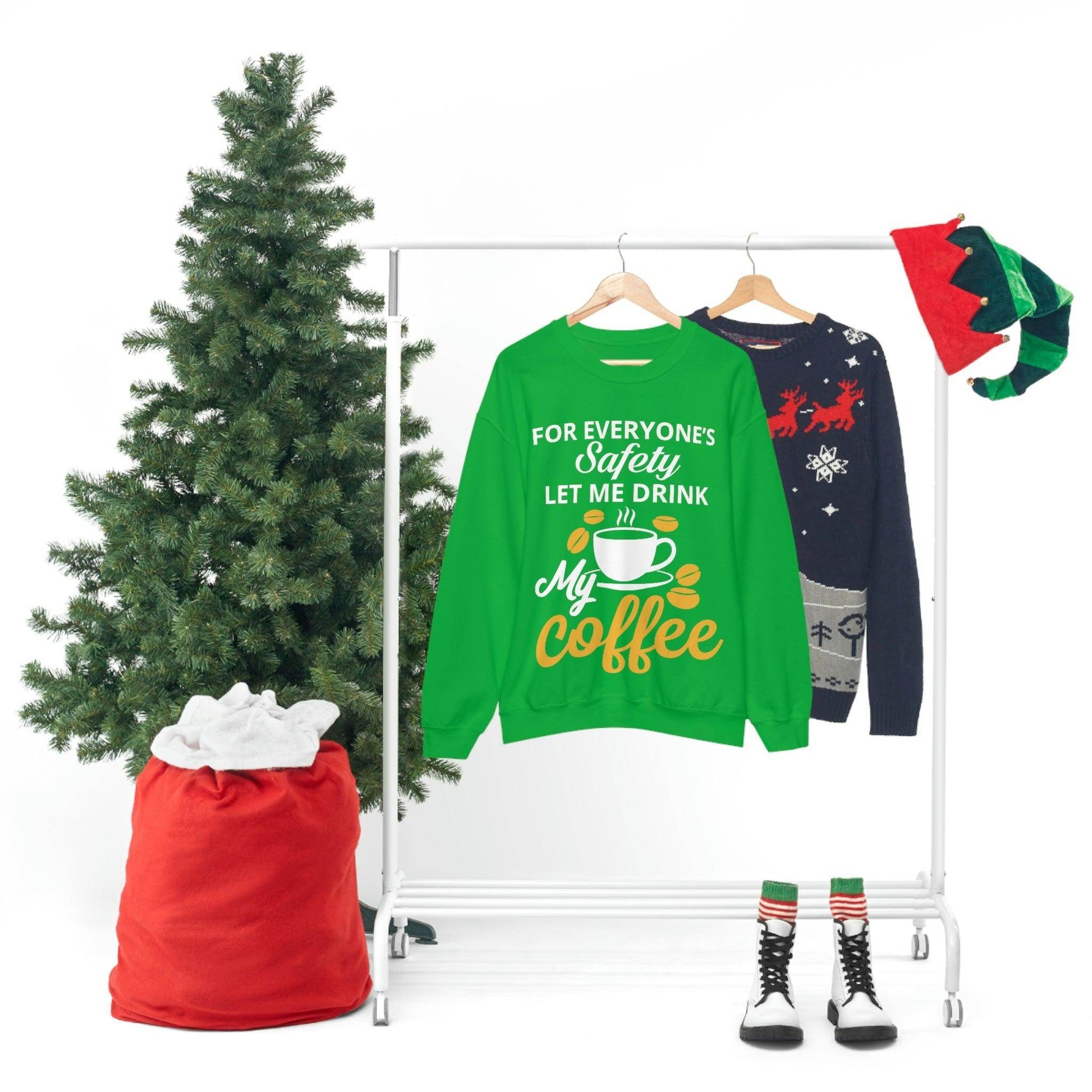 Coffee tee Unisex Heavy Blend™ Crewneck Sweatshirt - Giftsmojo