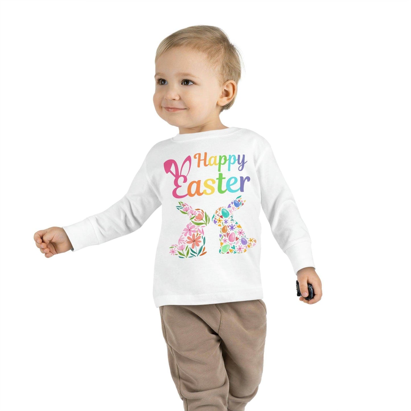 Happy Easter Toddler Long Sleeve Tee - Giftsmojo