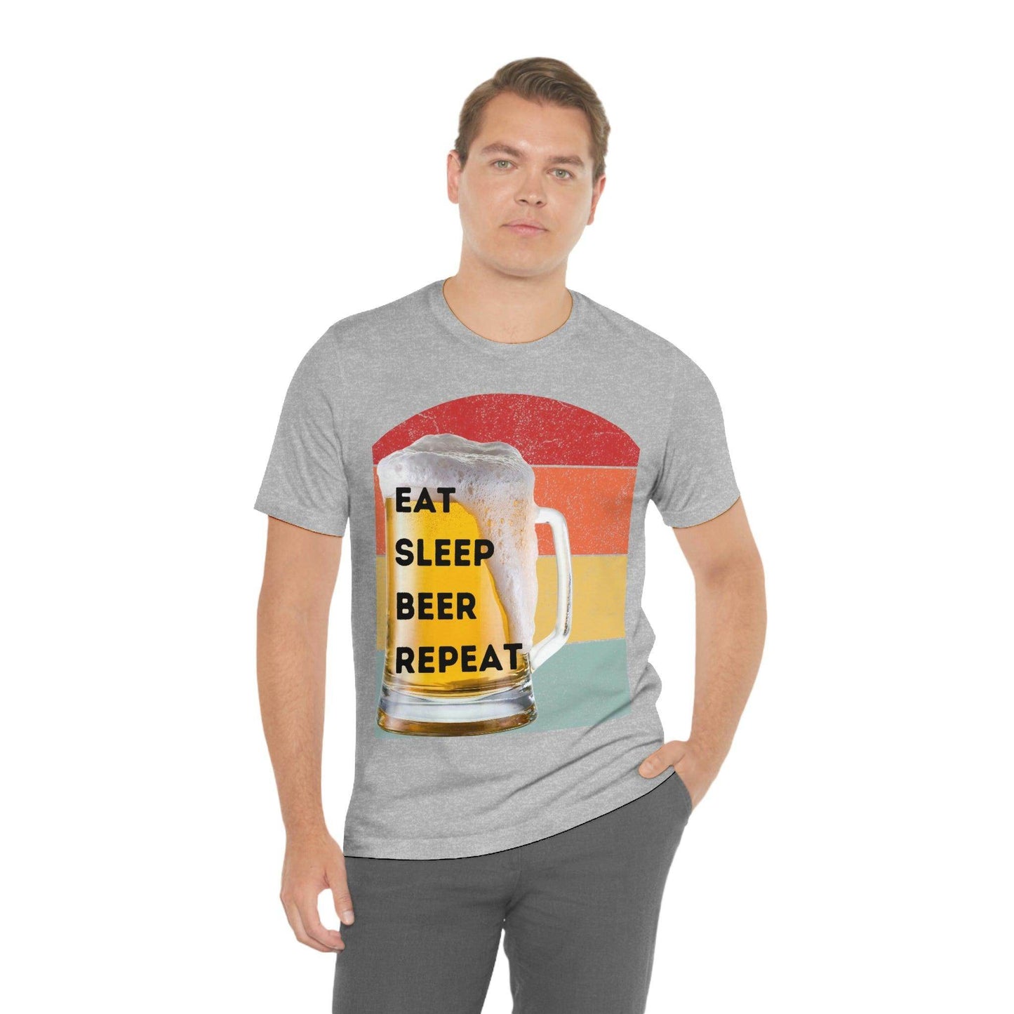 Retro shirt Eat Sleep Beer Repeat - funny beer shirt - Giftsmojo