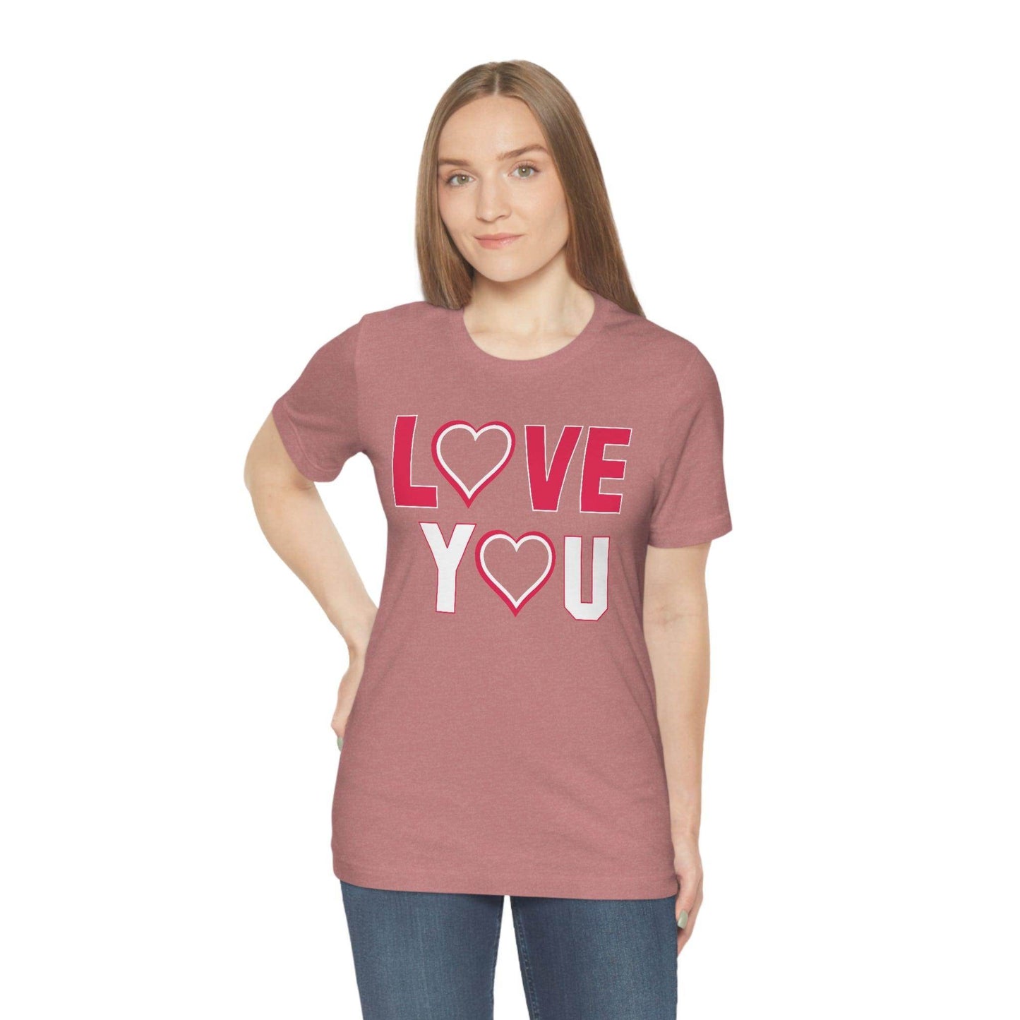 love you heart Tee - Giftsmojo