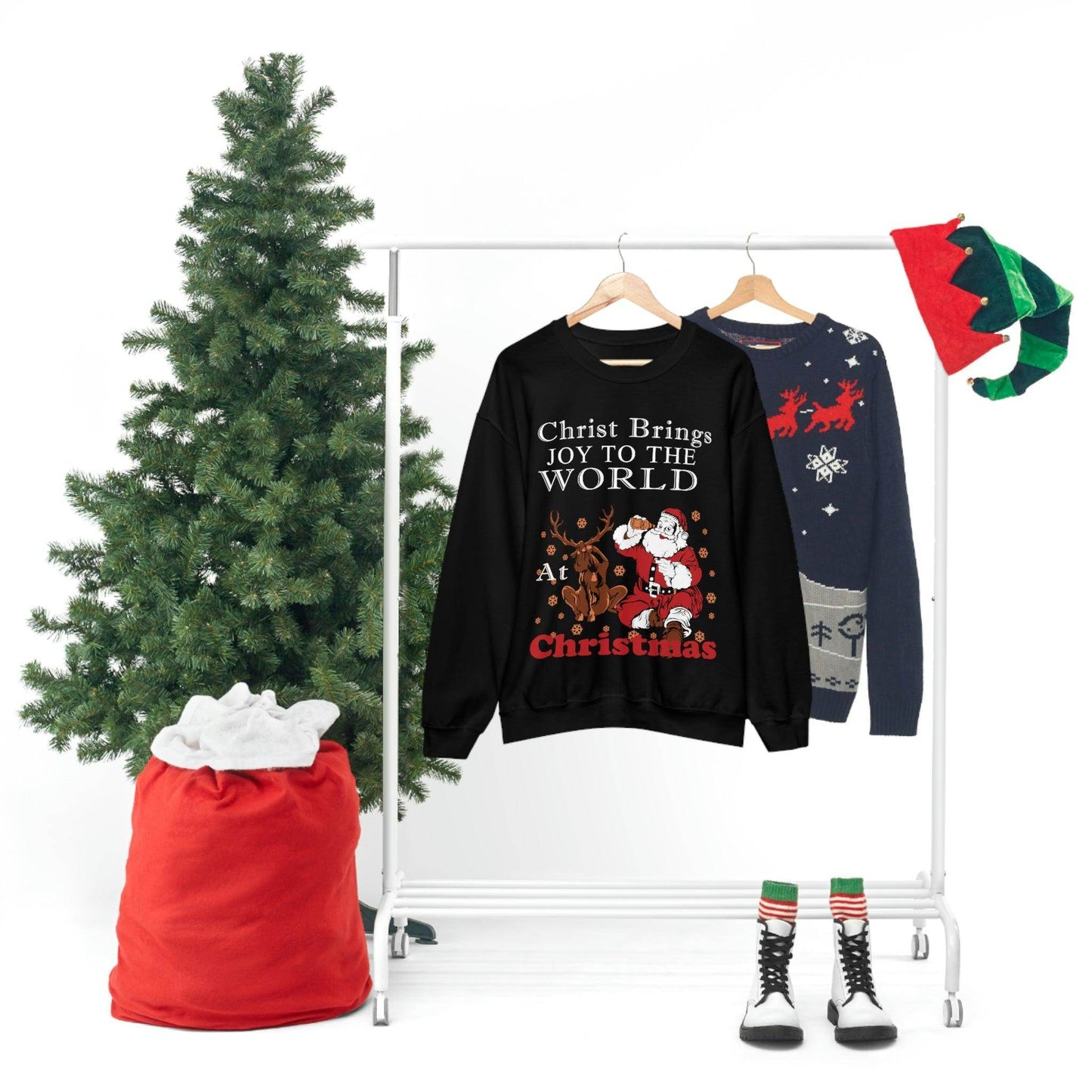 Christ brings joy to the World at Christmas Sweatshirt - Giftsmojo