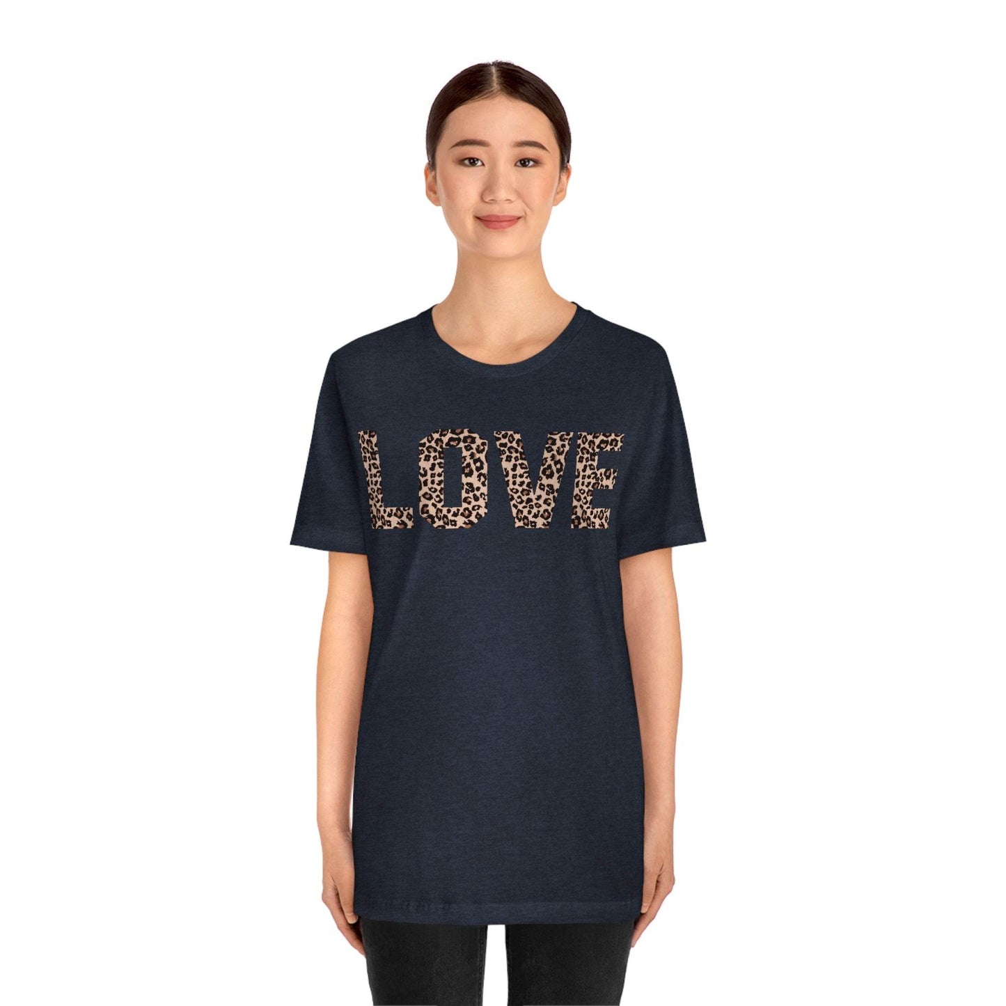 Leopard print love Tee - Giftsmojo