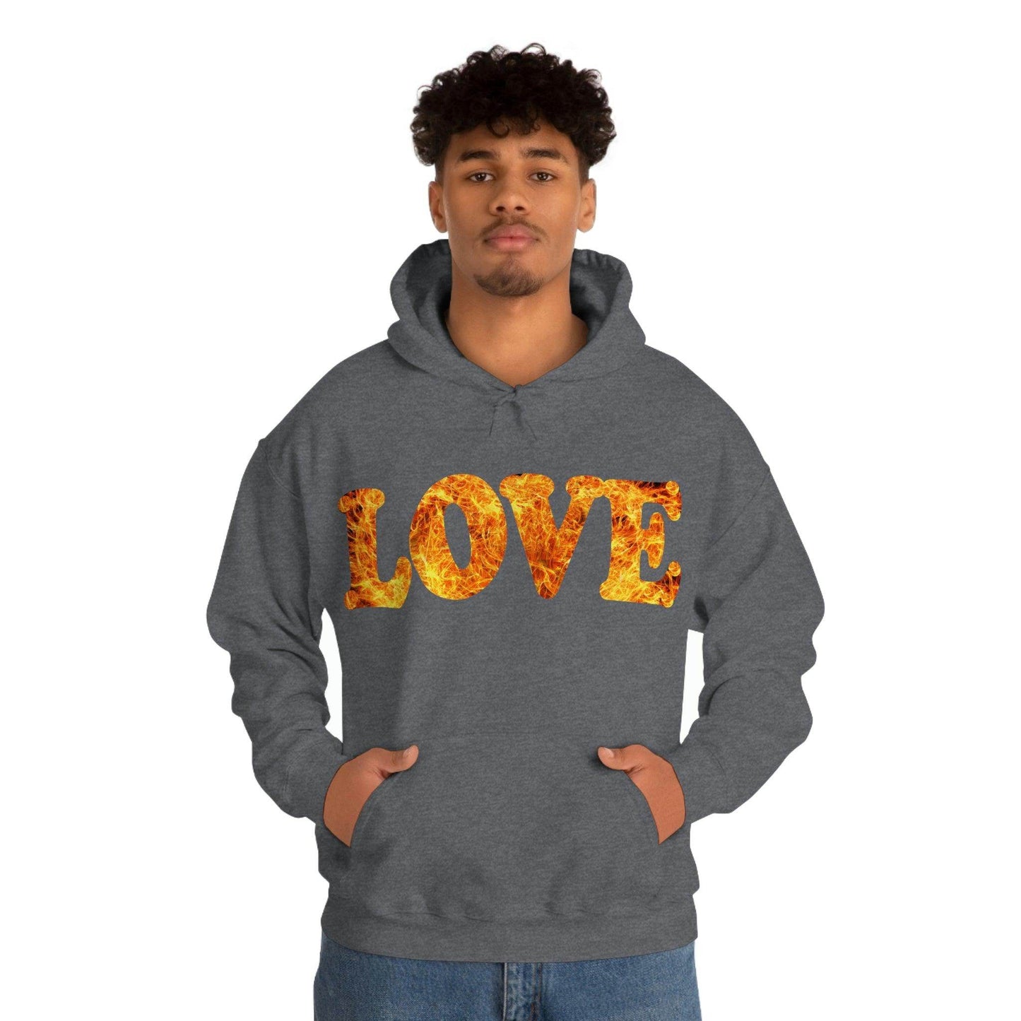 Love Fire Hooded Sweatshirt - Giftsmojo