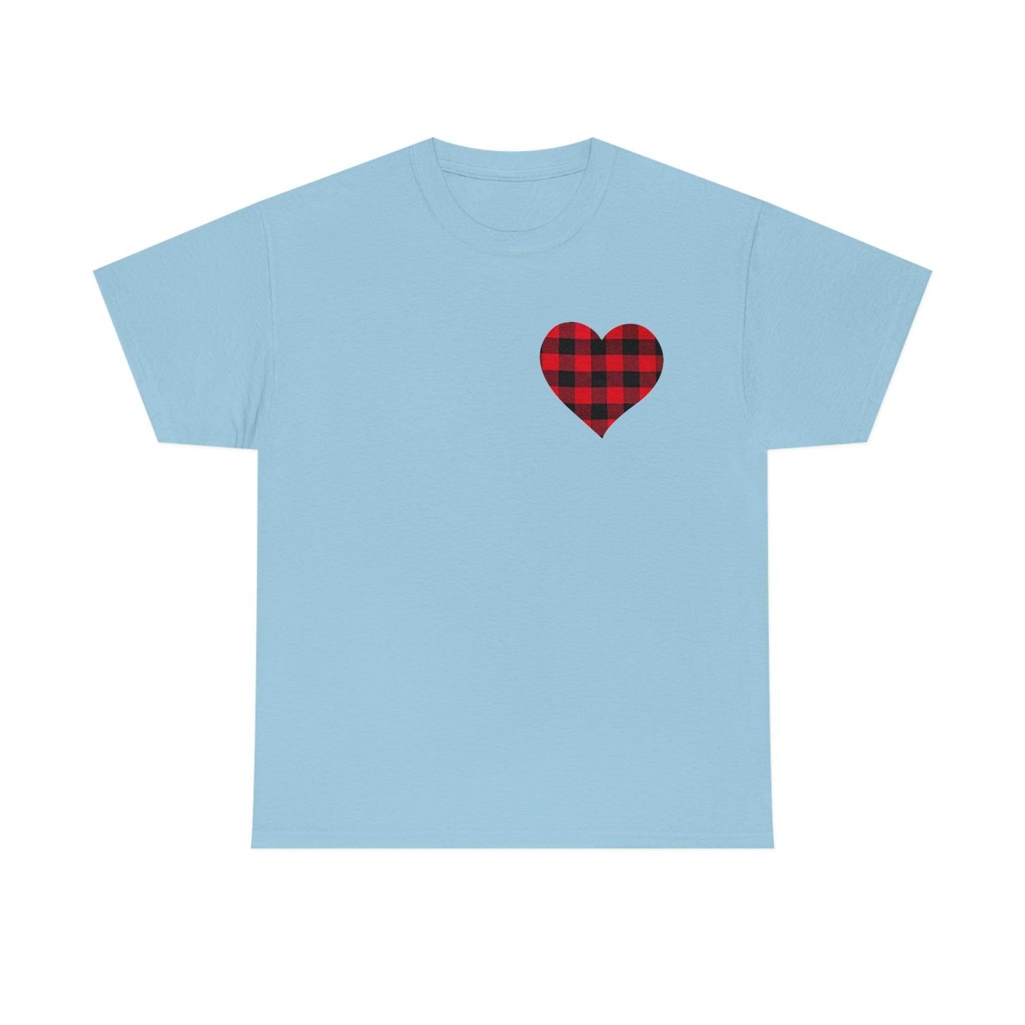 Plaid Heart T-Shirt - Giftsmojo