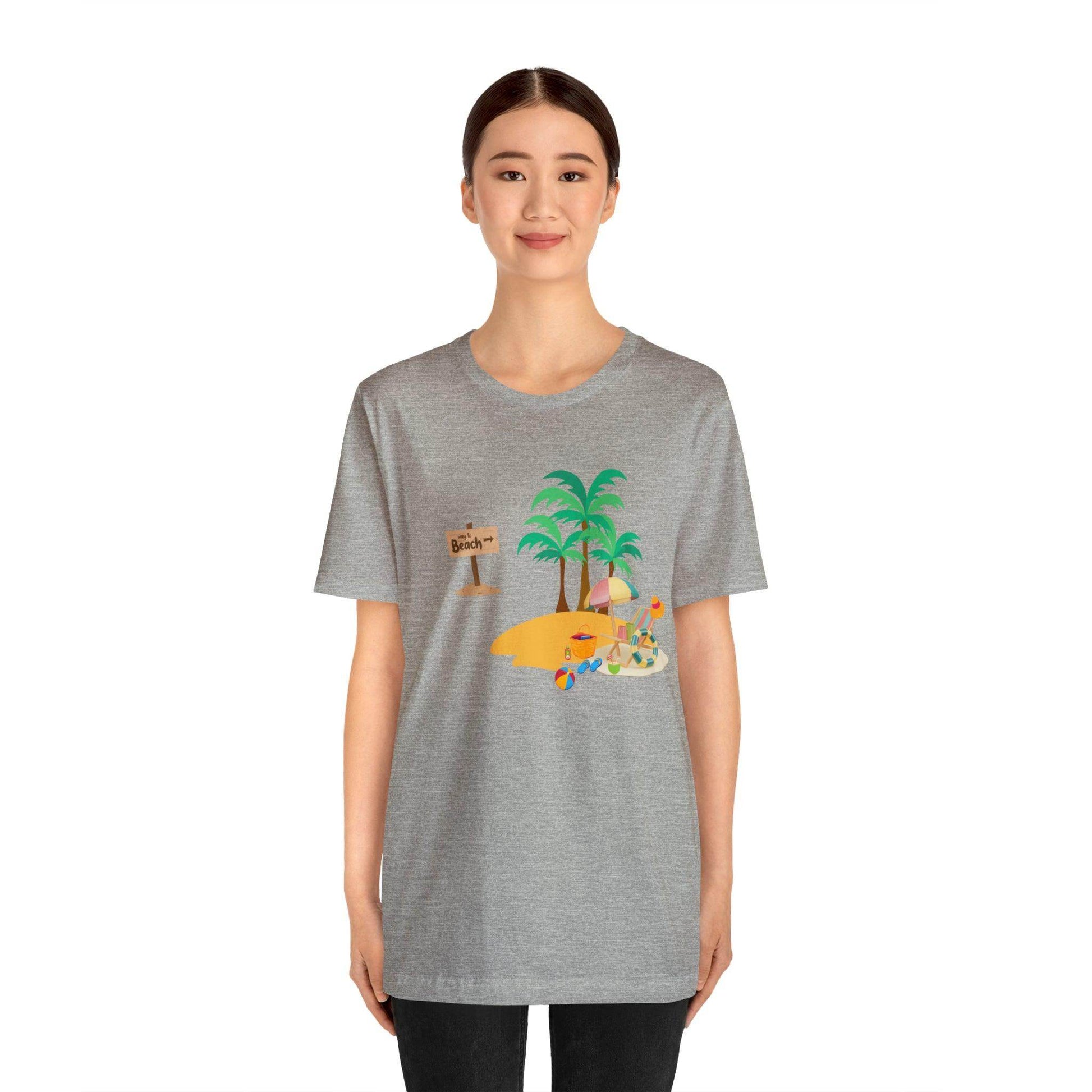Beach shirt, Beach t-shirt, Summer shirt, Beachwear, Beach fashion, Tropical print, Trendy design, Stylish beach apparel - Giftsmojo