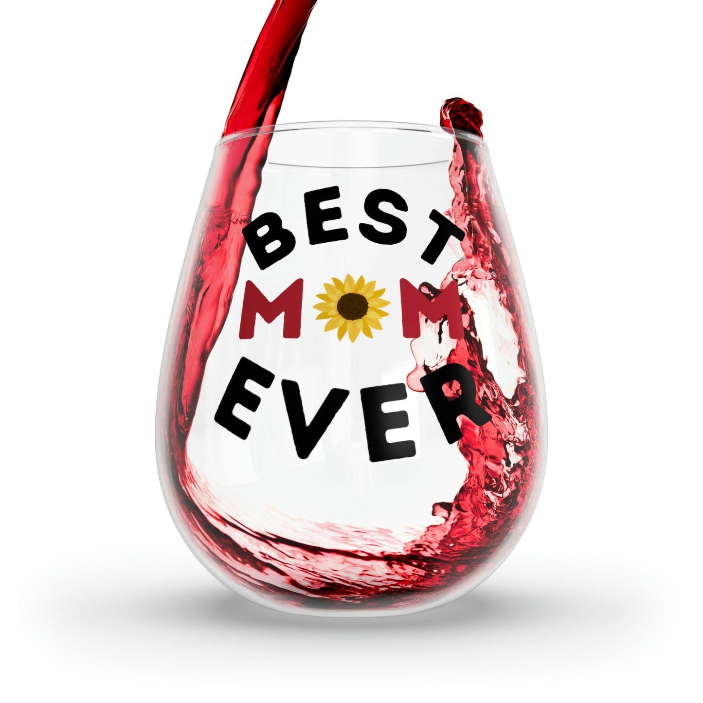 Mom wine glass Best Mom Ever Wine Glass - Mother's Day Wine glass Gift for Mom - Giftsmojo