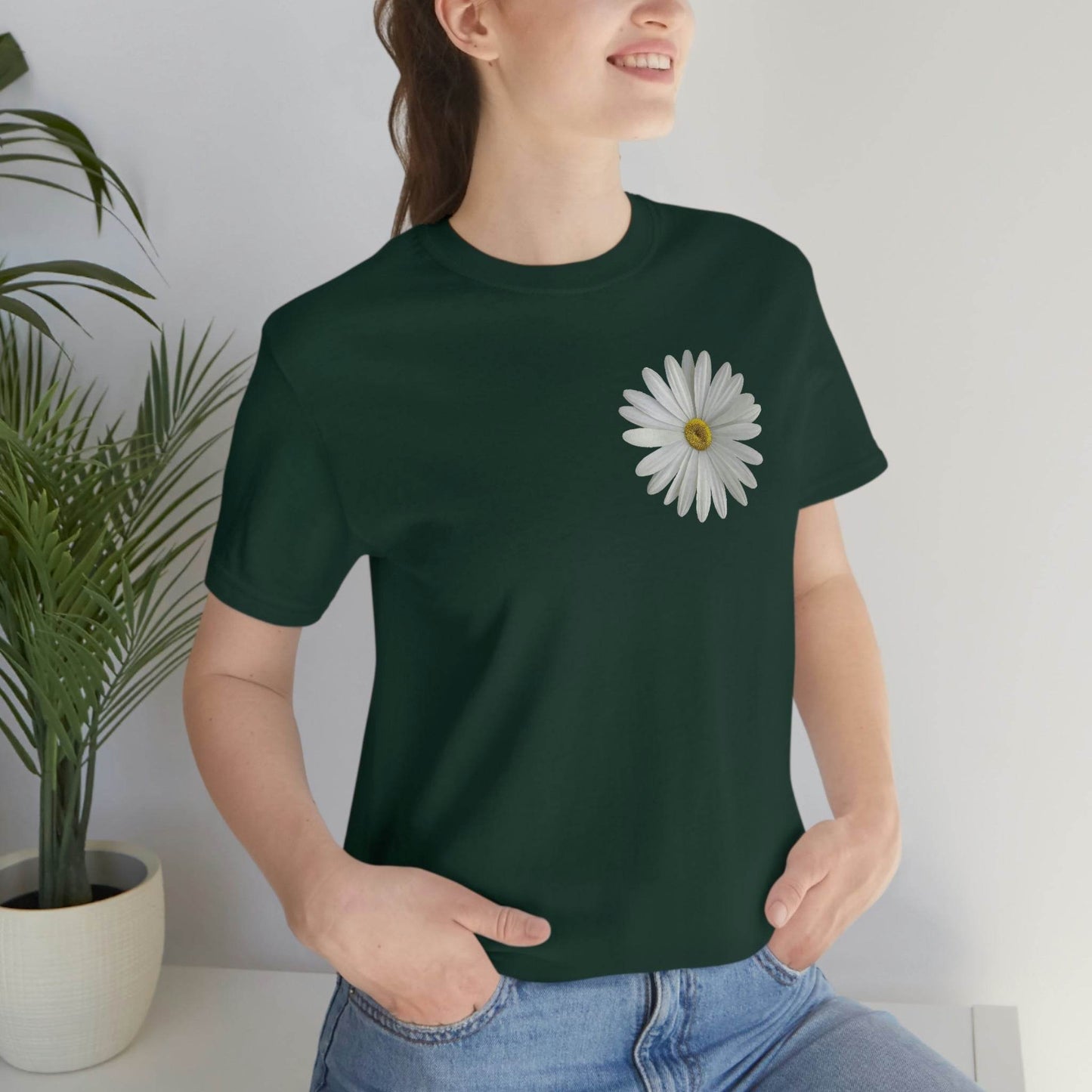 Daisy Shirt Floral Shirt Gift, Boho Shirt, Birth Month Flower, Gift For Mom, Daisy Women Shirt Flower Tee Summer Shirt, - Giftsmojo