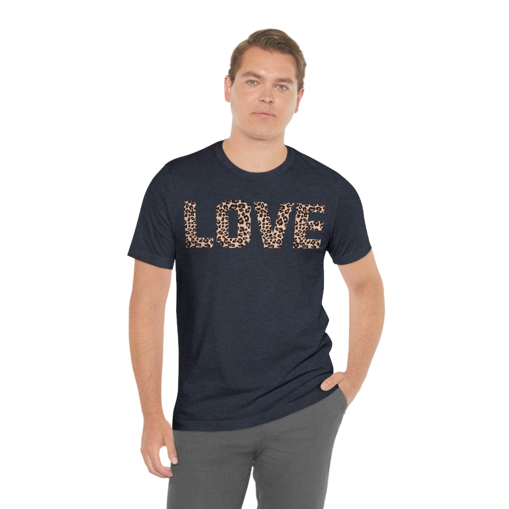 Leopard print love Tee - Giftsmojo