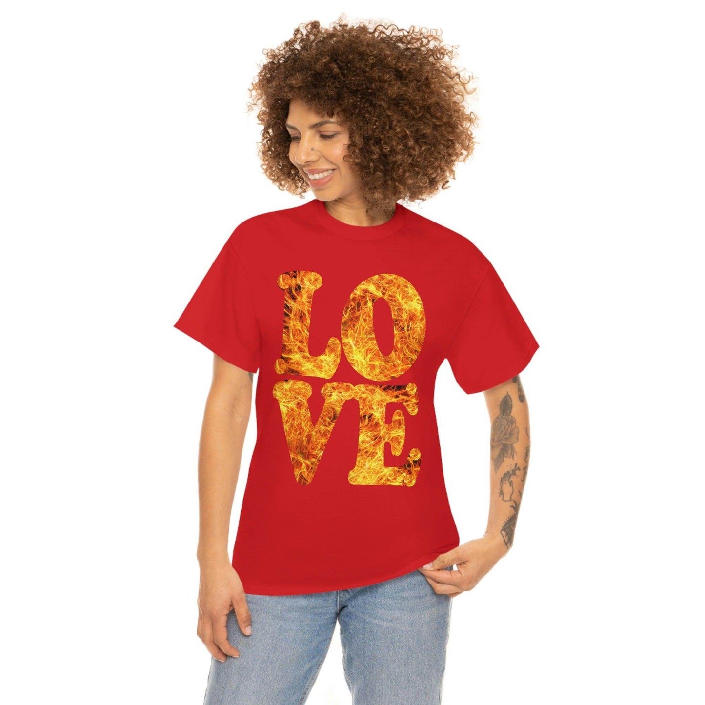 love fire big Tee - Giftsmojo