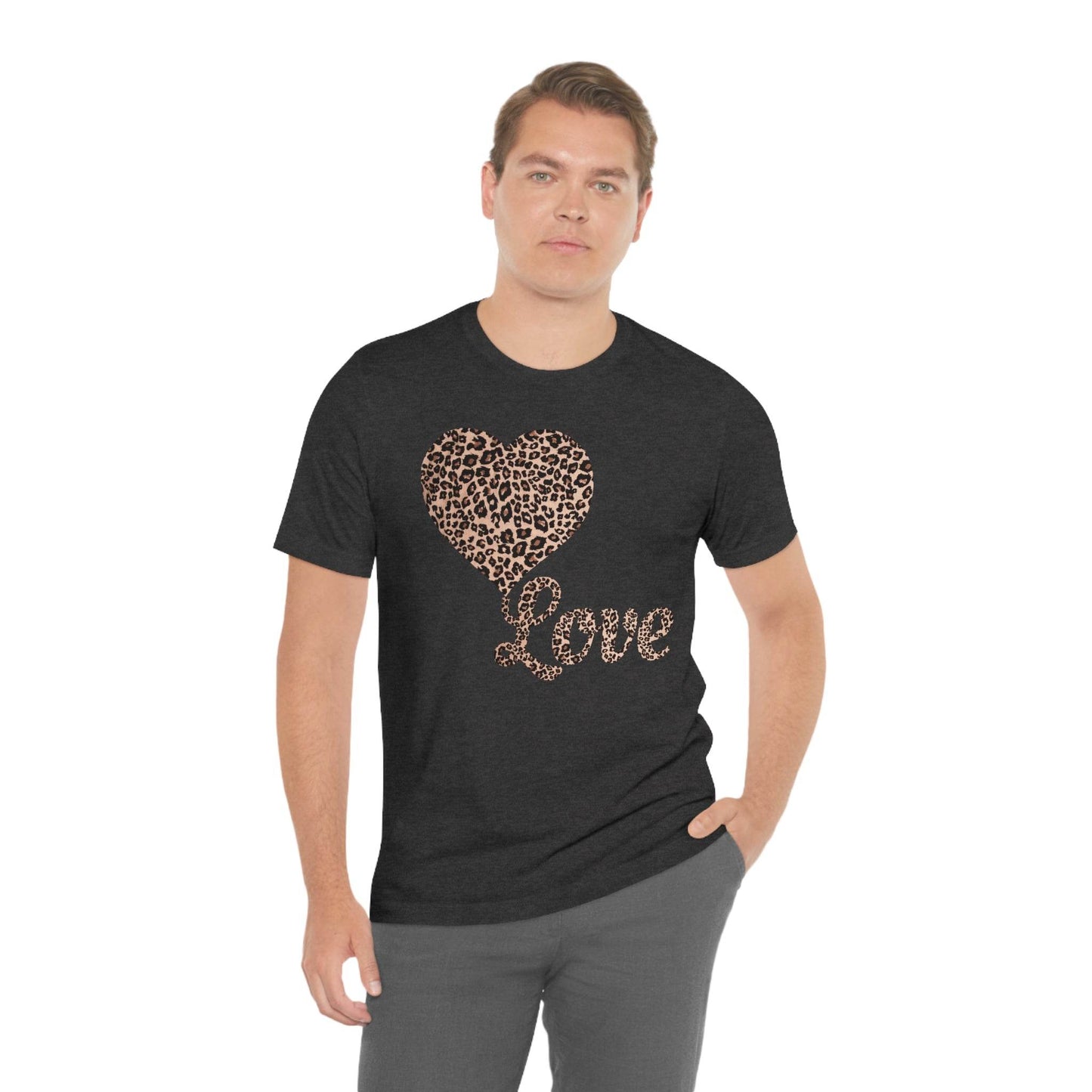 Love Heart, Leopard Print Tee - Giftsmojo