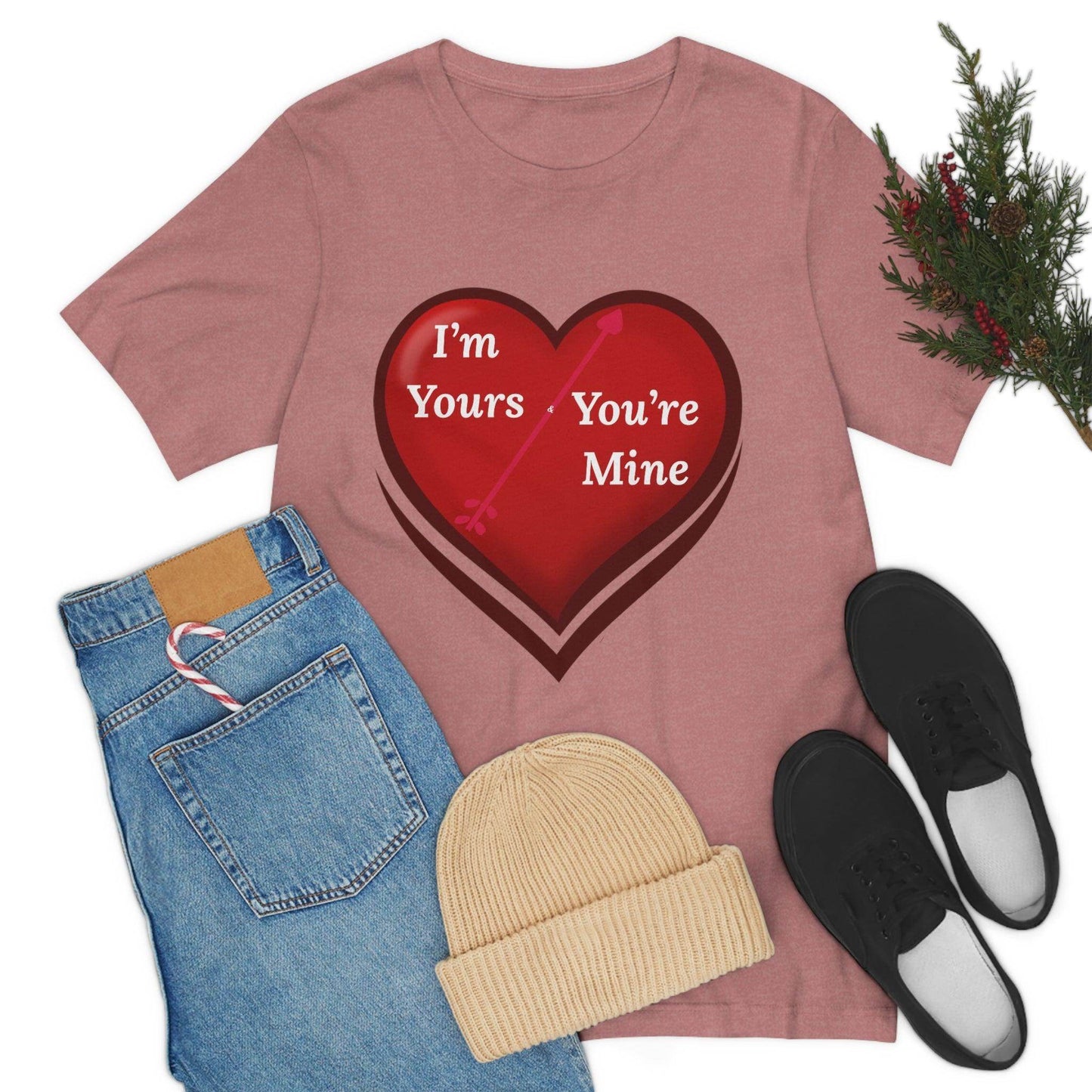 I'm Yours and You're Mine Heart Tee - Giftsmojo