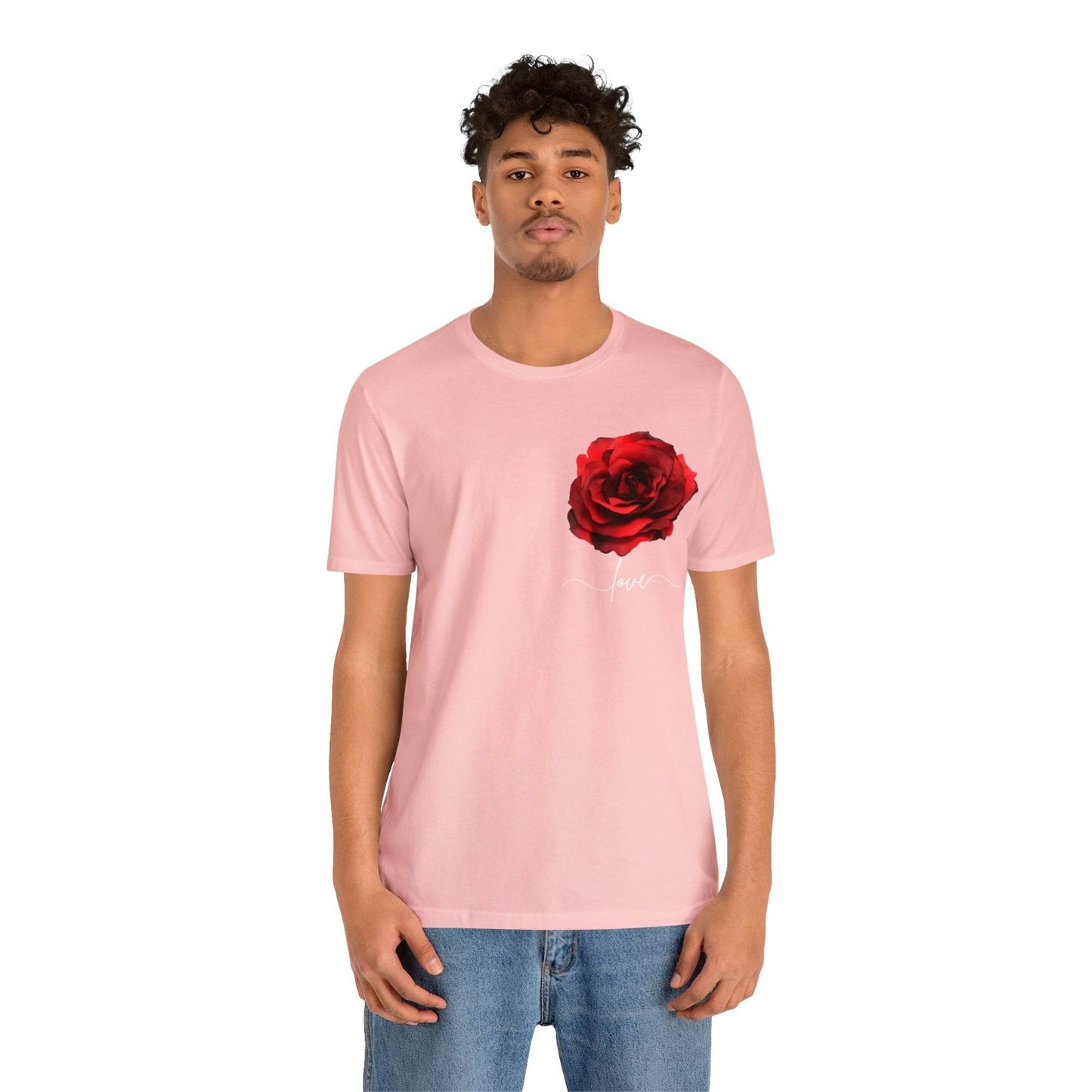 Love Rose Flower T-shirt for Women, Rose Graphic T-shirt, floral shirt, gift for her, love shirt - Giftsmojo