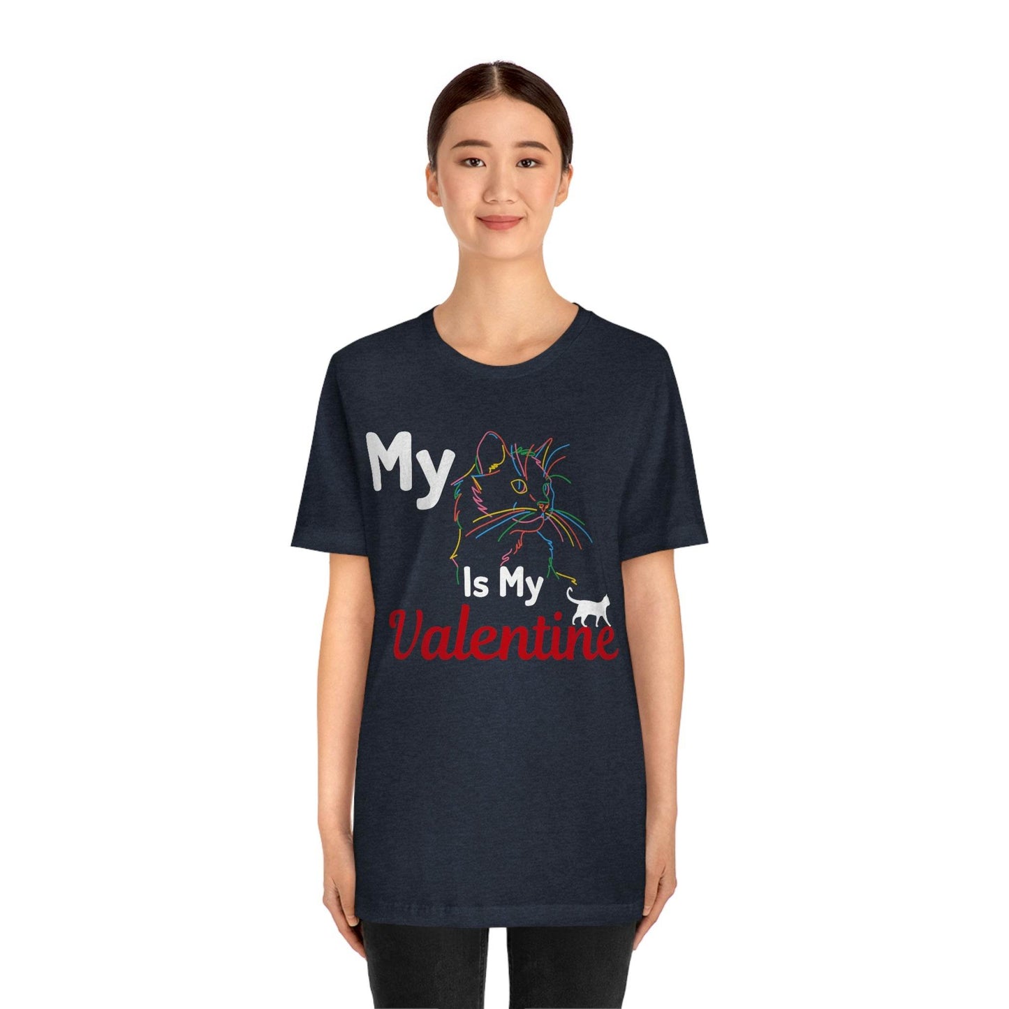 My Cat is My Valentine, Cute Pet lover Valentine shirt - Cute Cat lover shirt - Cat Mom shirt - Giftsmojo