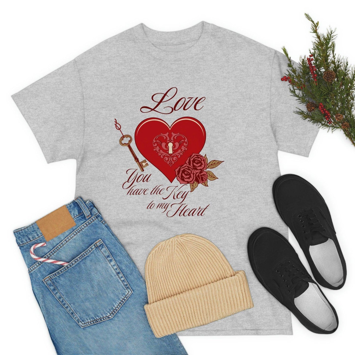 Love you have the keys to my heart Tee - Giftsmojo