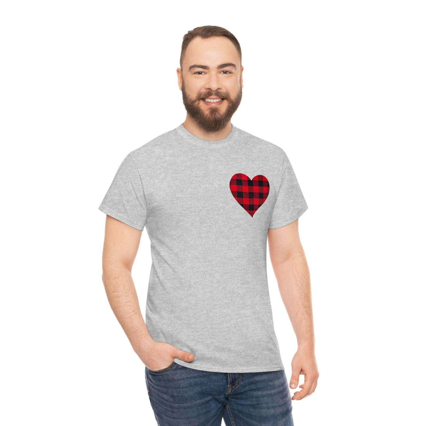 Plaid Heart T-Shirt - Giftsmojo