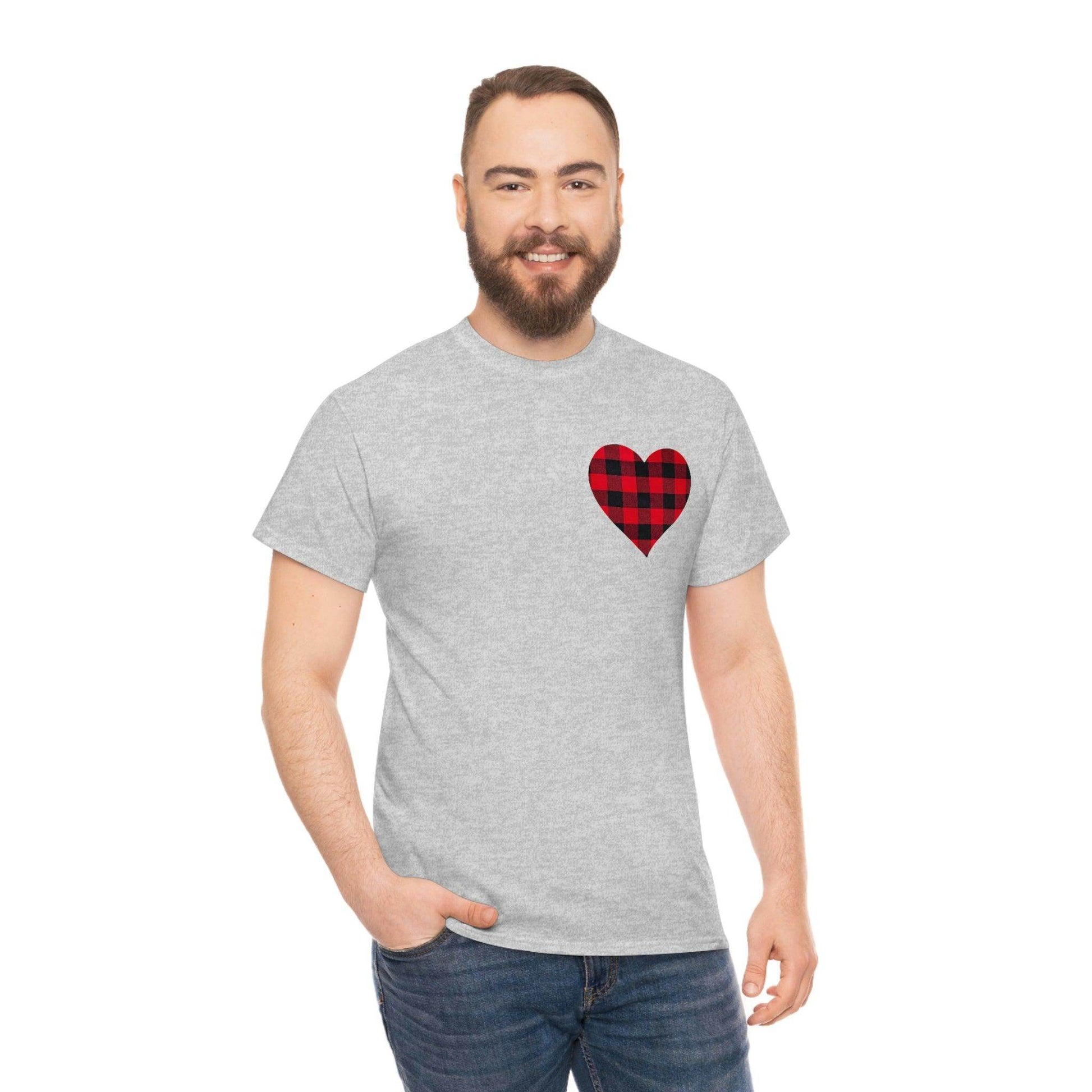 Plaid Heart T-Shirt - Giftsmojo