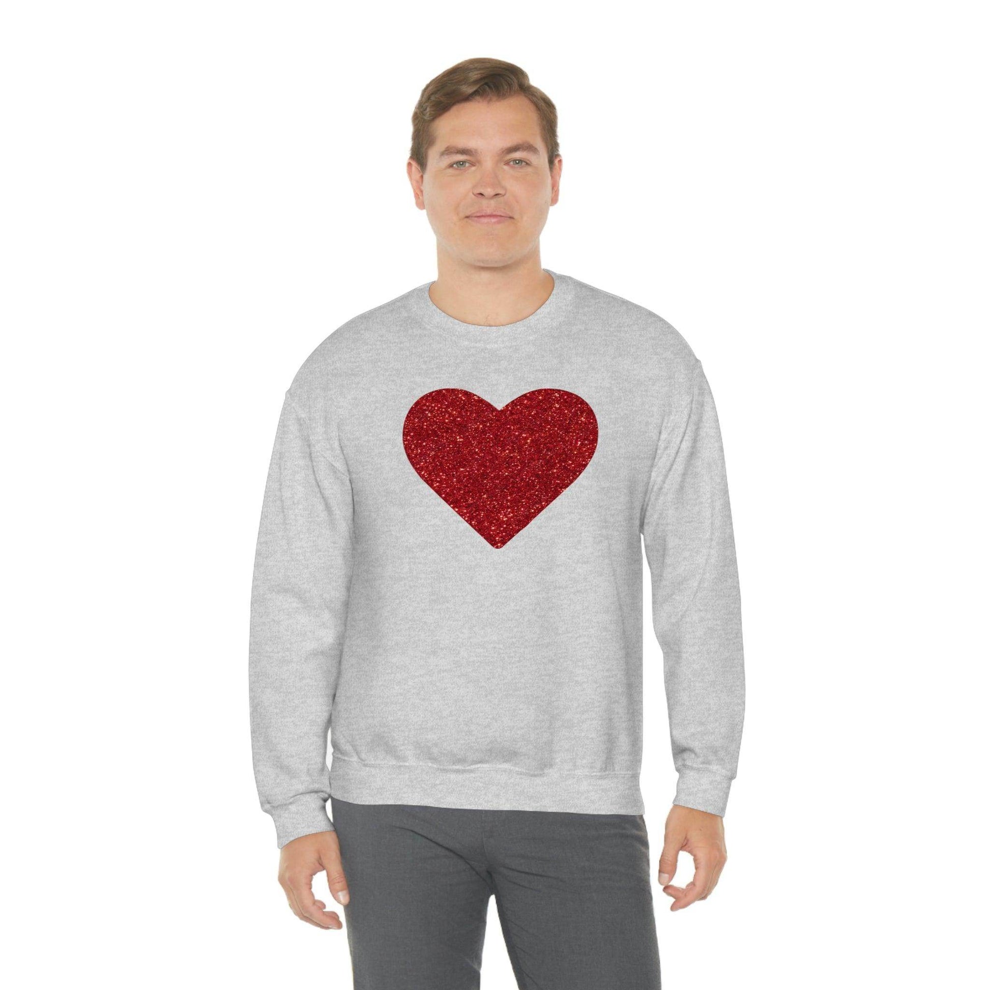 Heart Sweatshirt Love sweatshirt Love Shirt Cute Love Shirt with Heart Valentine sweatshirt - Matching Love shirt Girlfriend gift Boyfriend - Giftsmojo