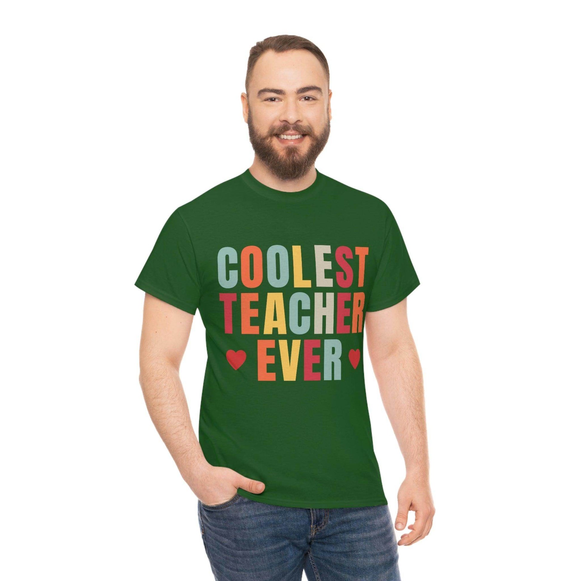 Coolest Teacher Ever T-Shirt - teacher gift - teacher appreciation - Giftsmojo