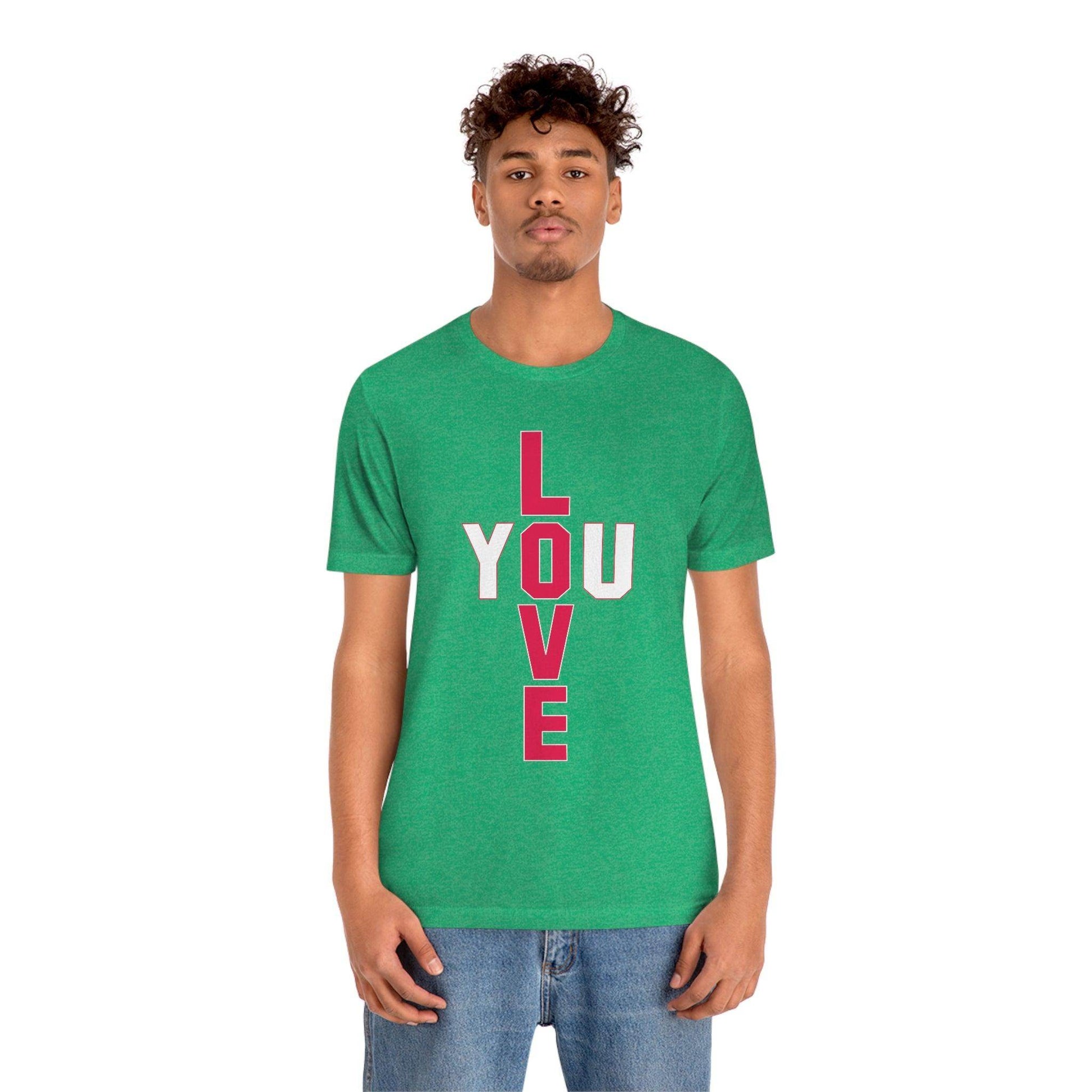 T-shape Love you Tee - Giftsmojo