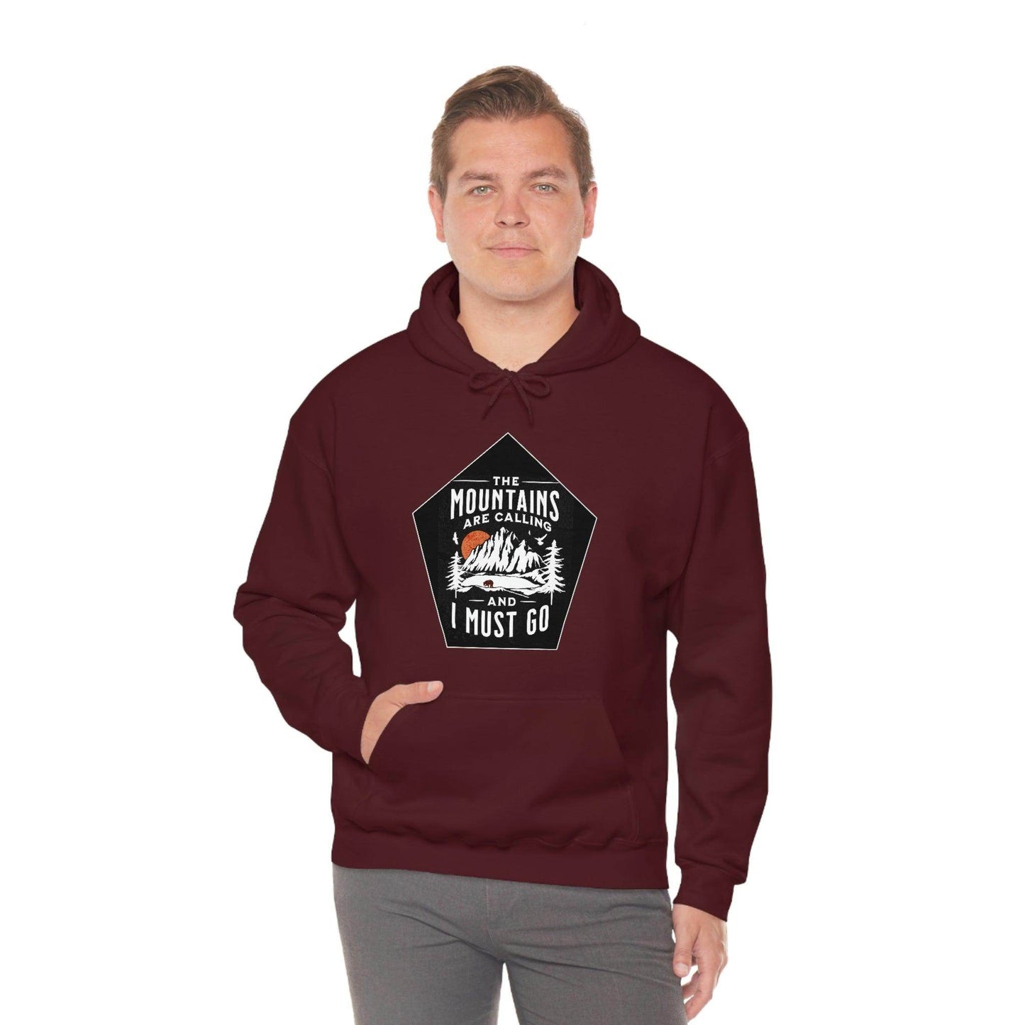 The Mountains are Calling and I Must Go, Hooded Sweatshirt - Giftsmojo