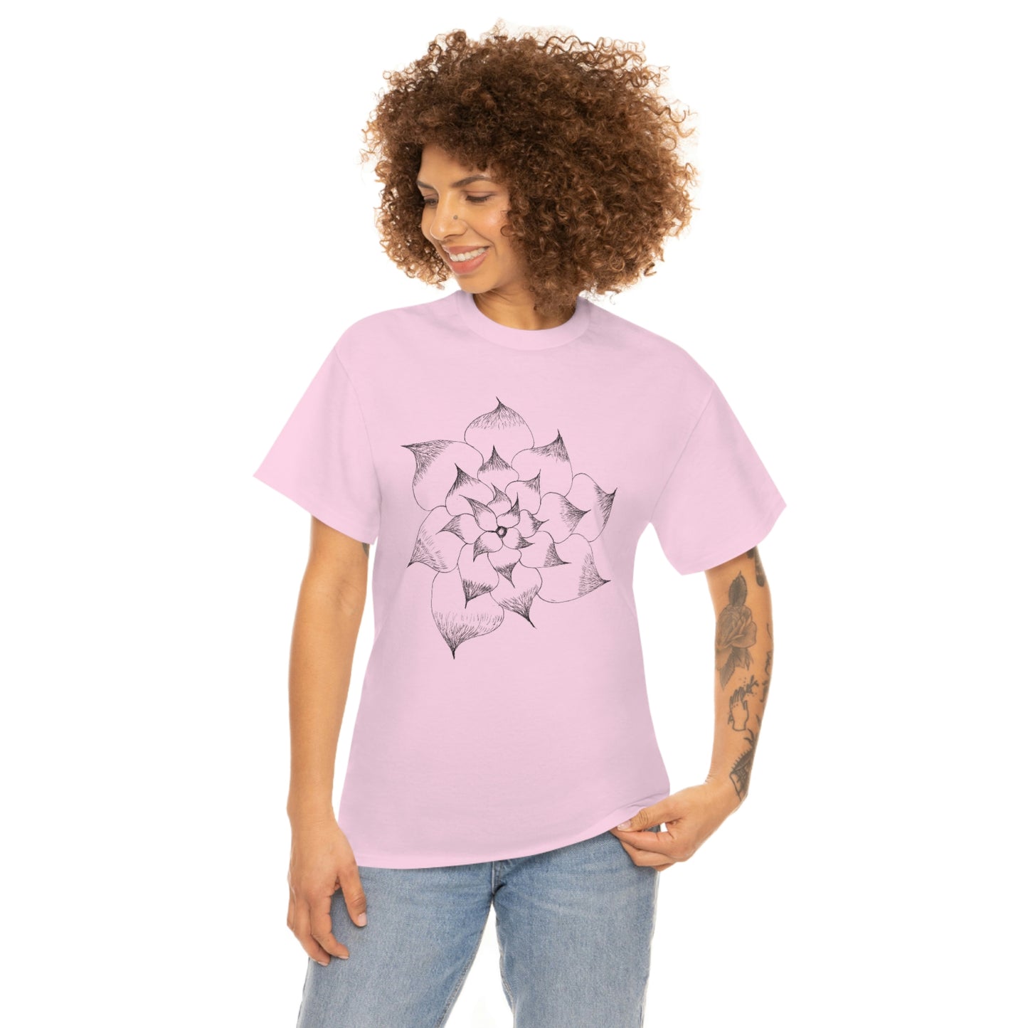 Flower Tee, custom designed tee, flower t-shirt, floral graphic tee