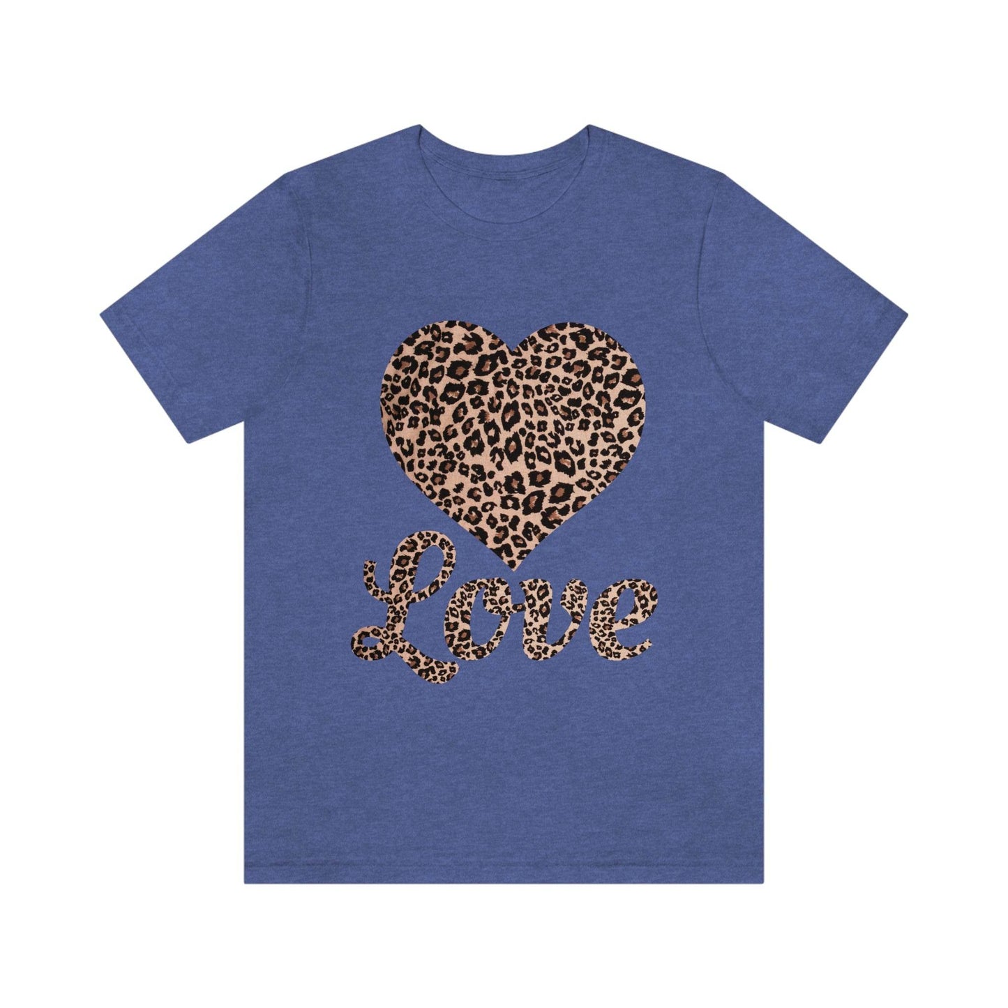 Leopard Print, Love Heart Tee, - Giftsmojo