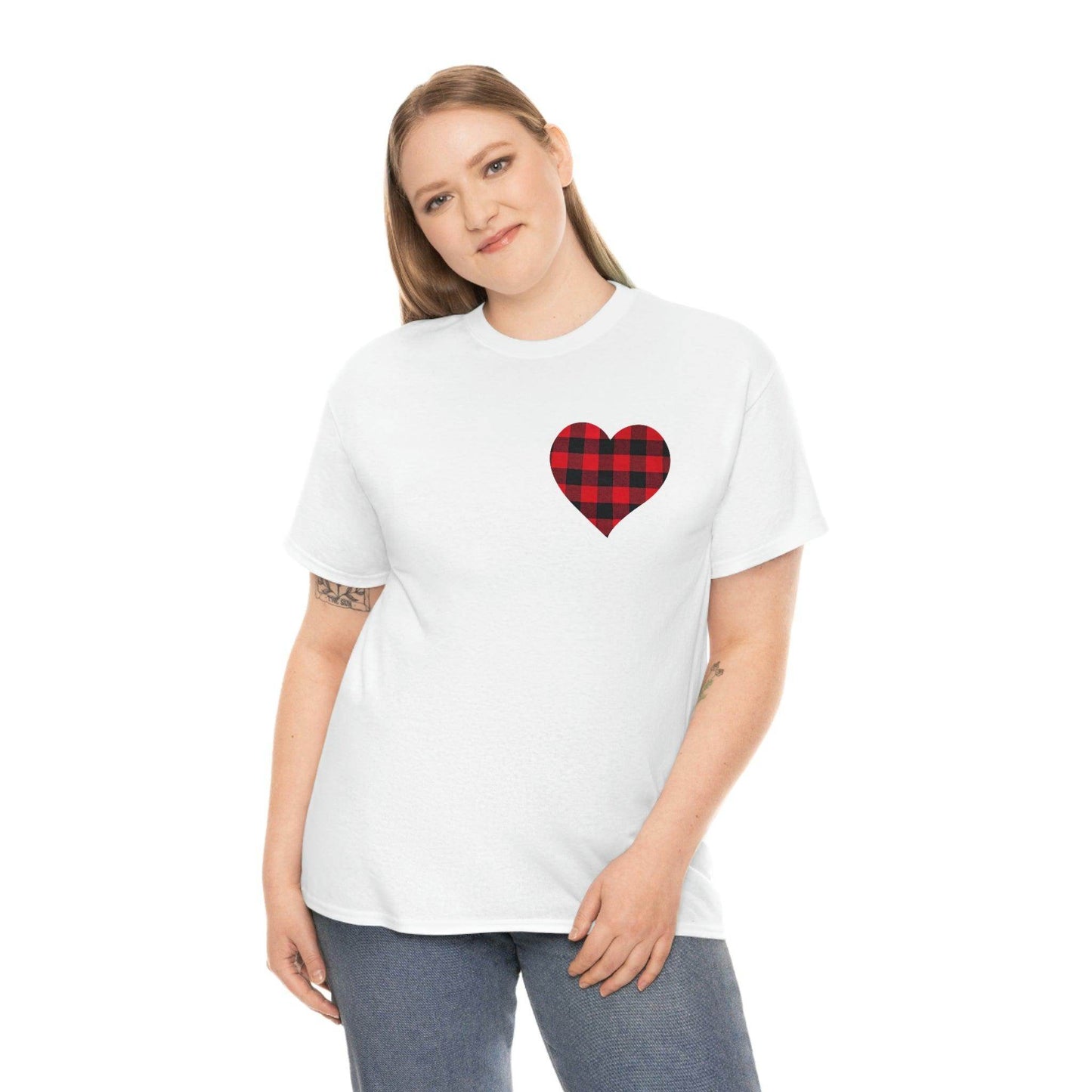 Plaid Heart T-Shirt - Giftsmojo