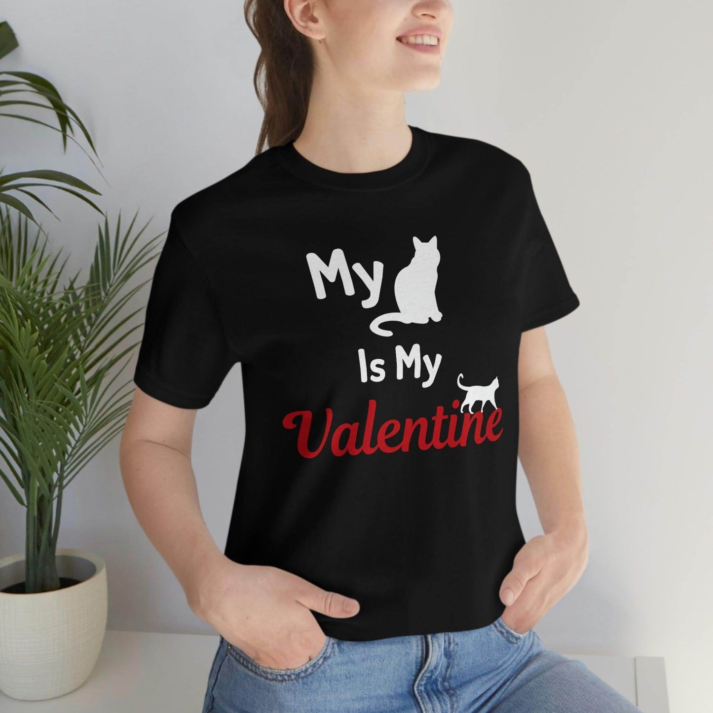 My Cat is My Valentine, Pet lover Valentine shirt - Cute cat lover shirt - gift for cat lovers - Giftsmojo