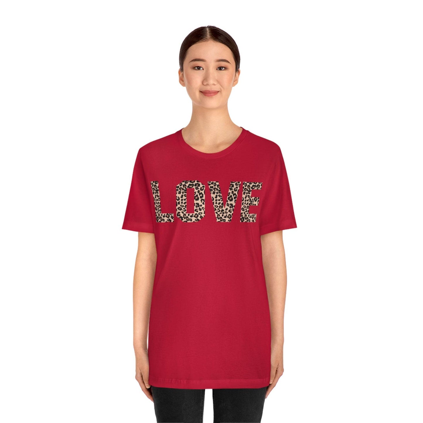 Leopard print love Tee - Giftsmojo