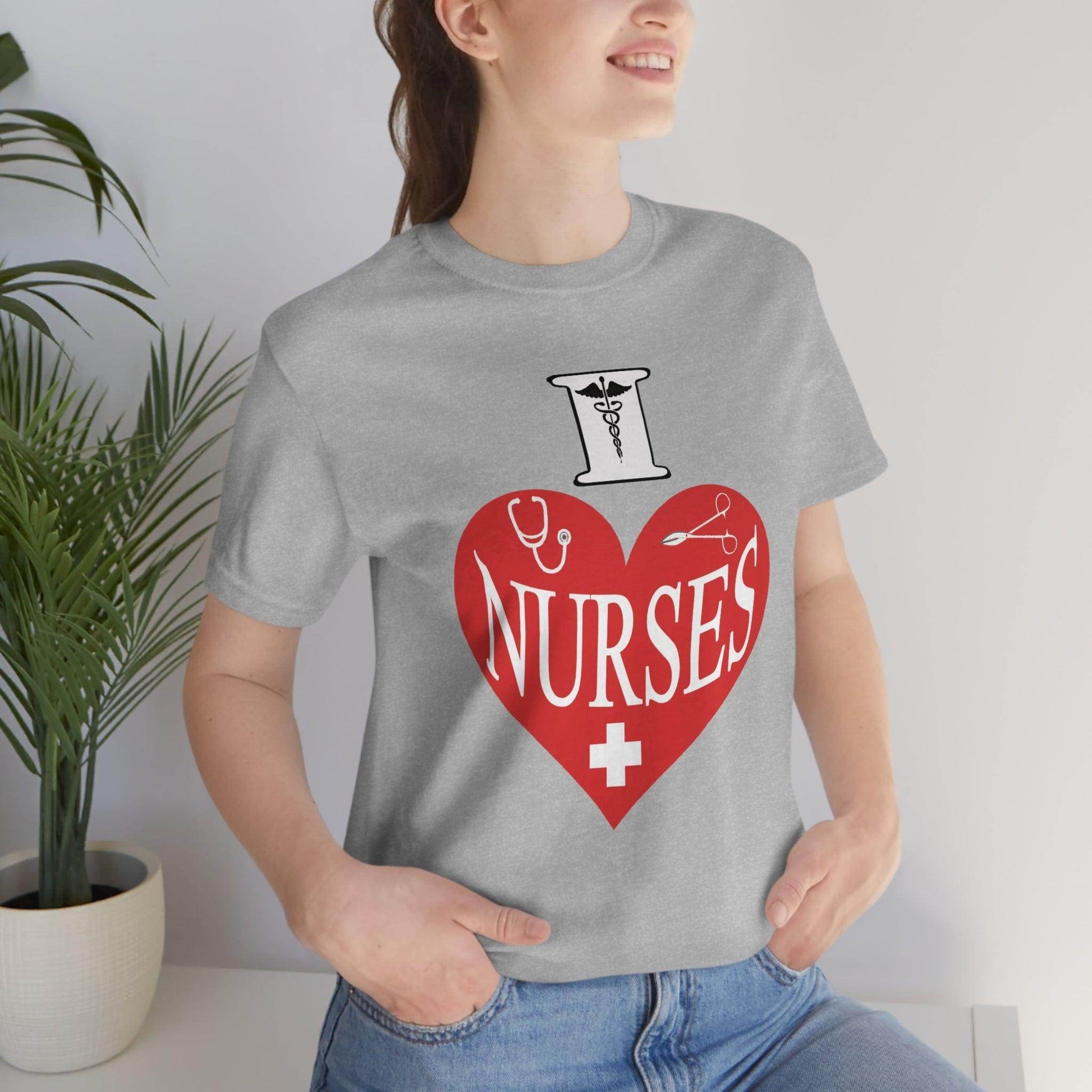 I love Nurses Tee - Giftsmojo