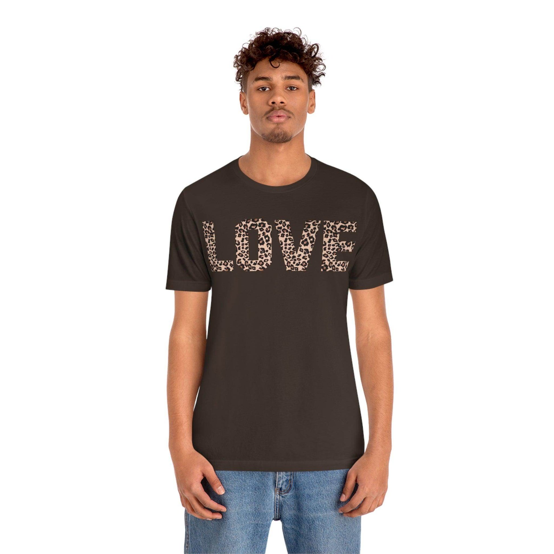 Leopard print love Tee - Giftsmojo