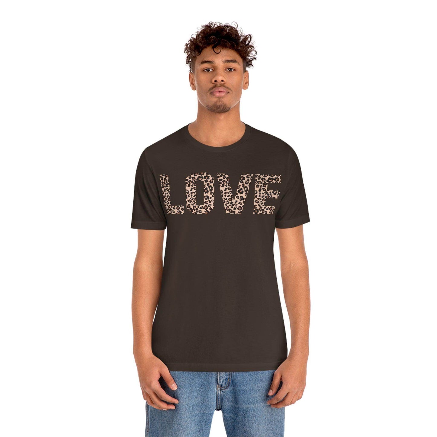 Leopard print love Tee - Giftsmojo