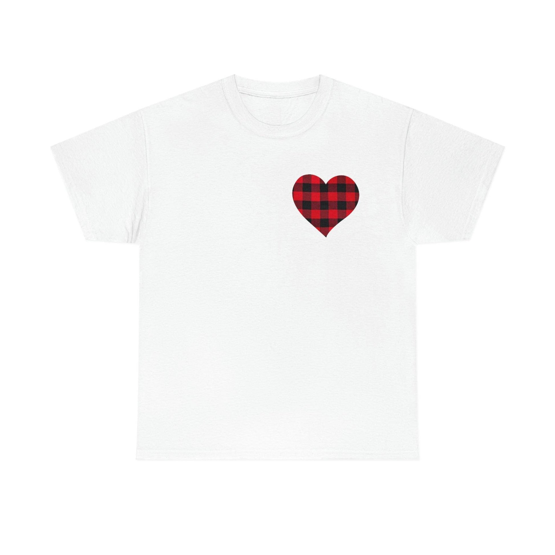 Plaid Heart T-Shirt - Giftsmojo