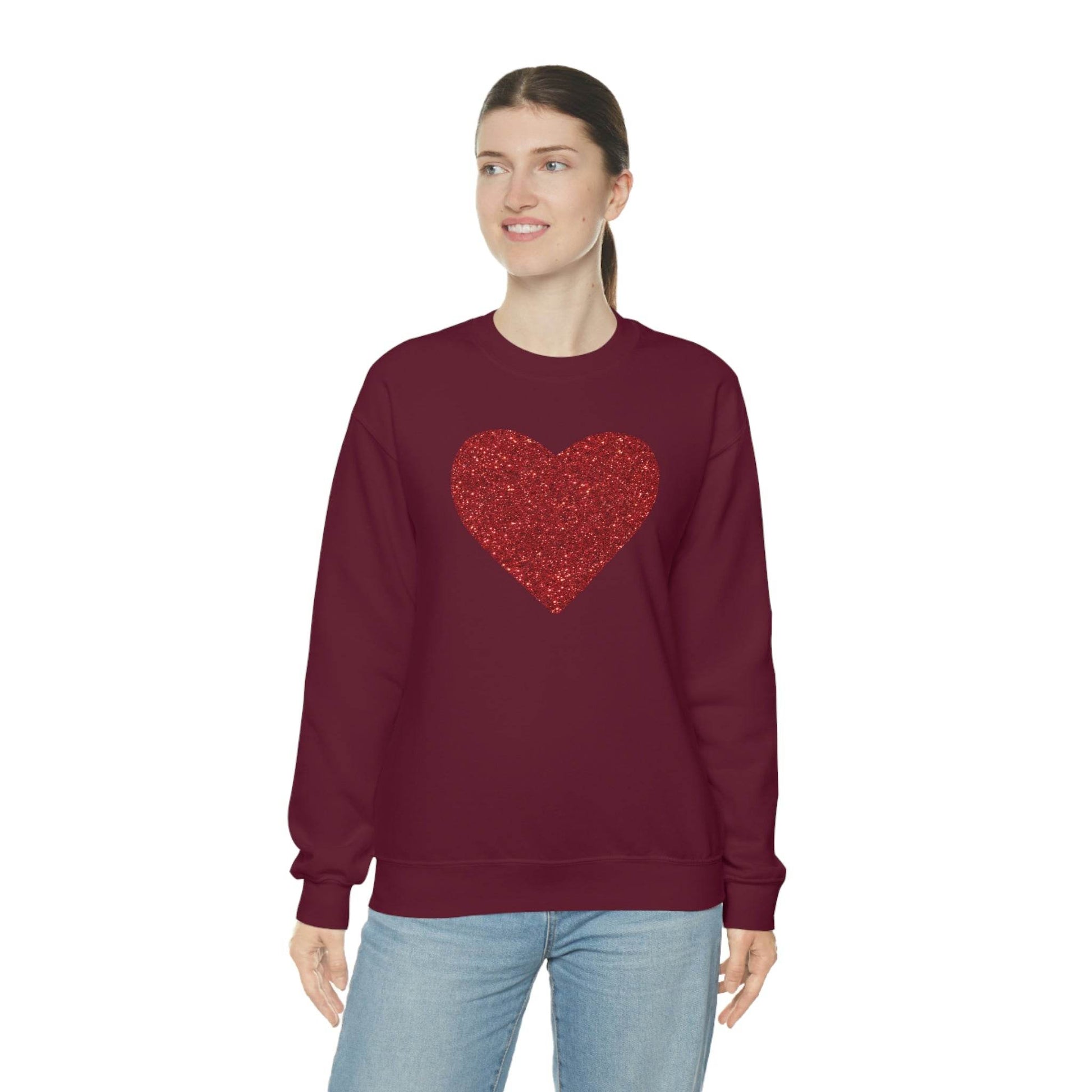 Heart Sweatshirt Love sweatshirt Love Shirt Cute Love Shirt with Heart Valentine sweatshirt - Matching Love shirt Girlfriend gift Boyfriend - Giftsmojo