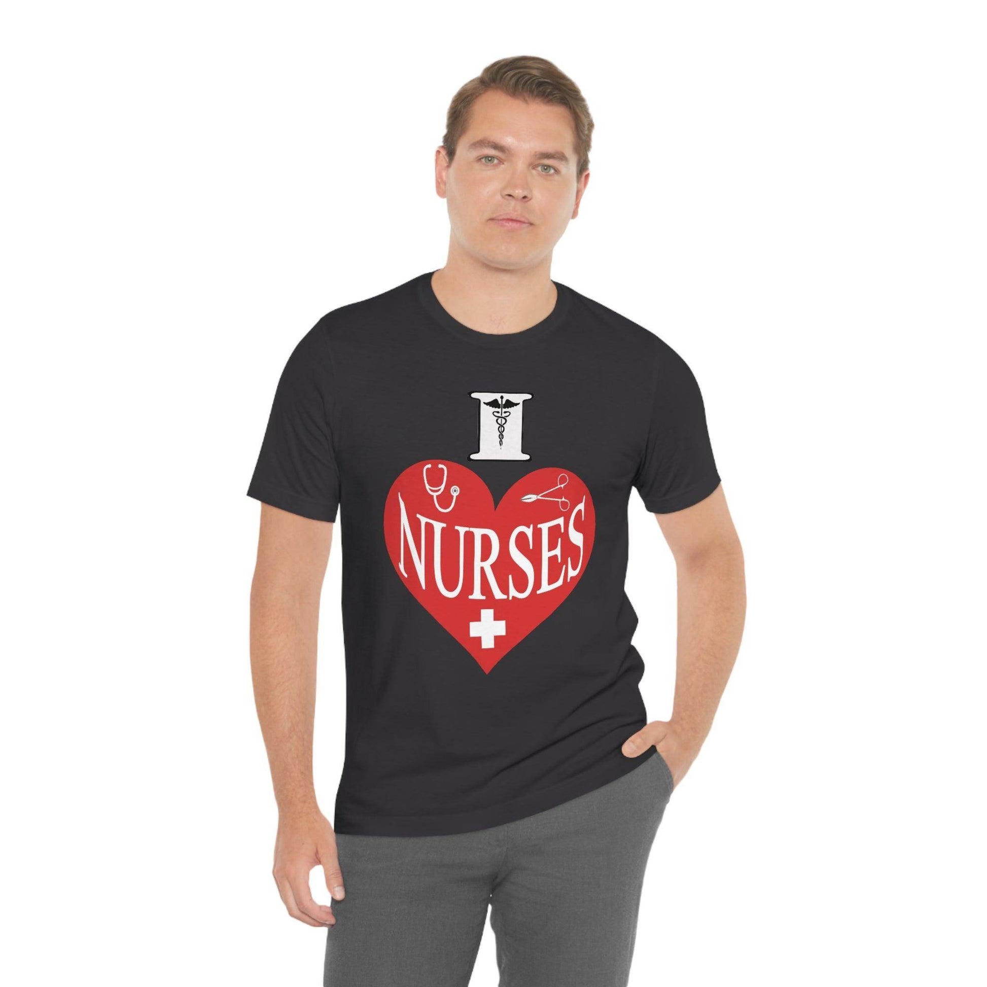 I love Nurses Tee - Giftsmojo