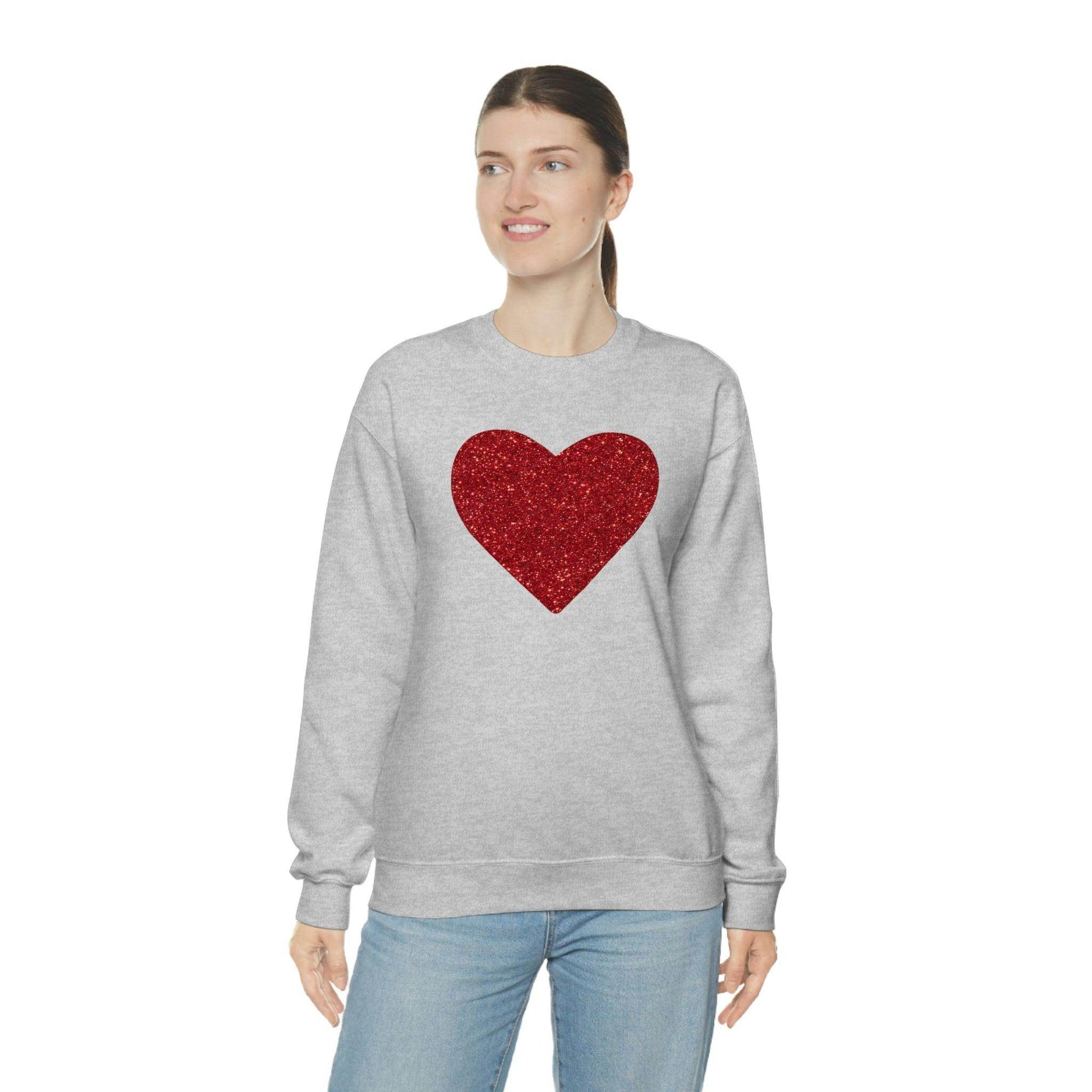 Heart Sweatshirt Love sweatshirt Love Shirt Cute Love Shirt with Heart Valentine sweatshirt - Matching Love shirt Girlfriend gift Boyfriend - Giftsmojo