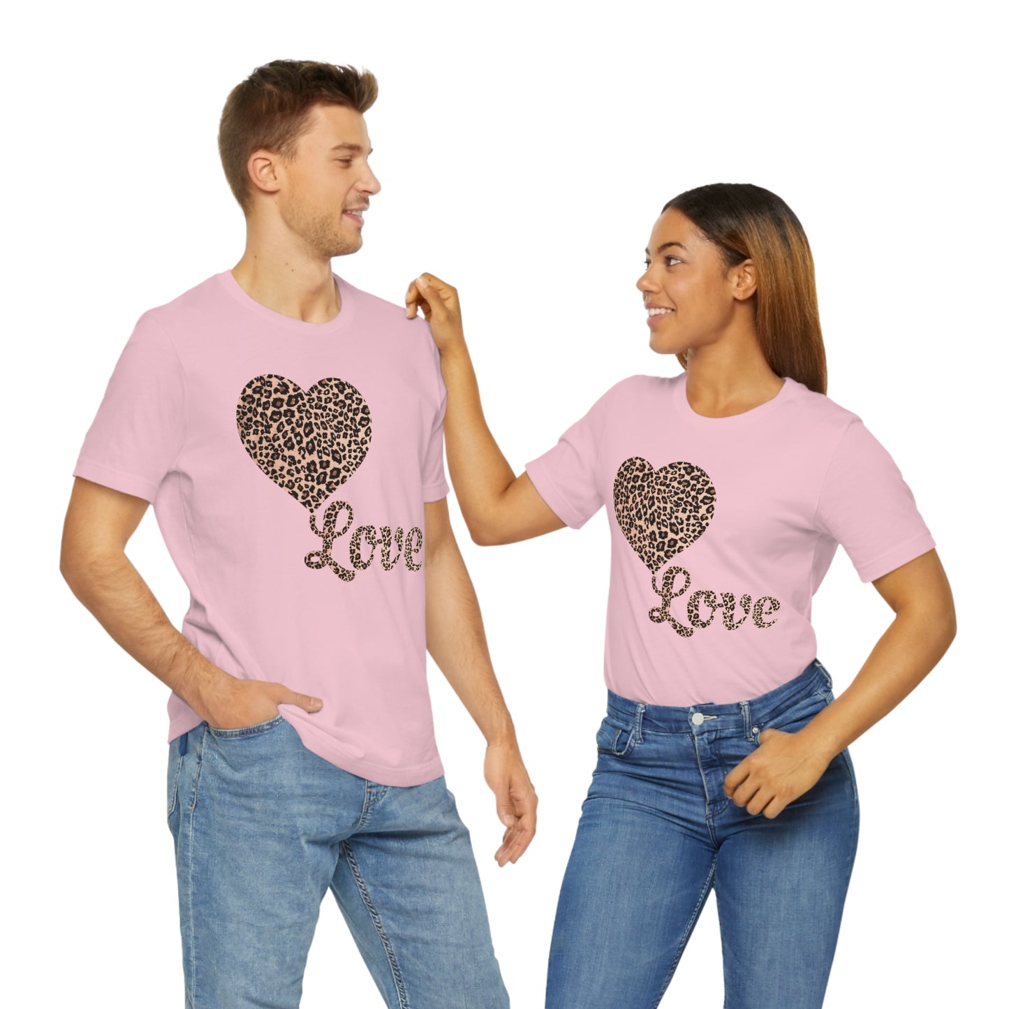 Love Heart, Leopard Print Tee