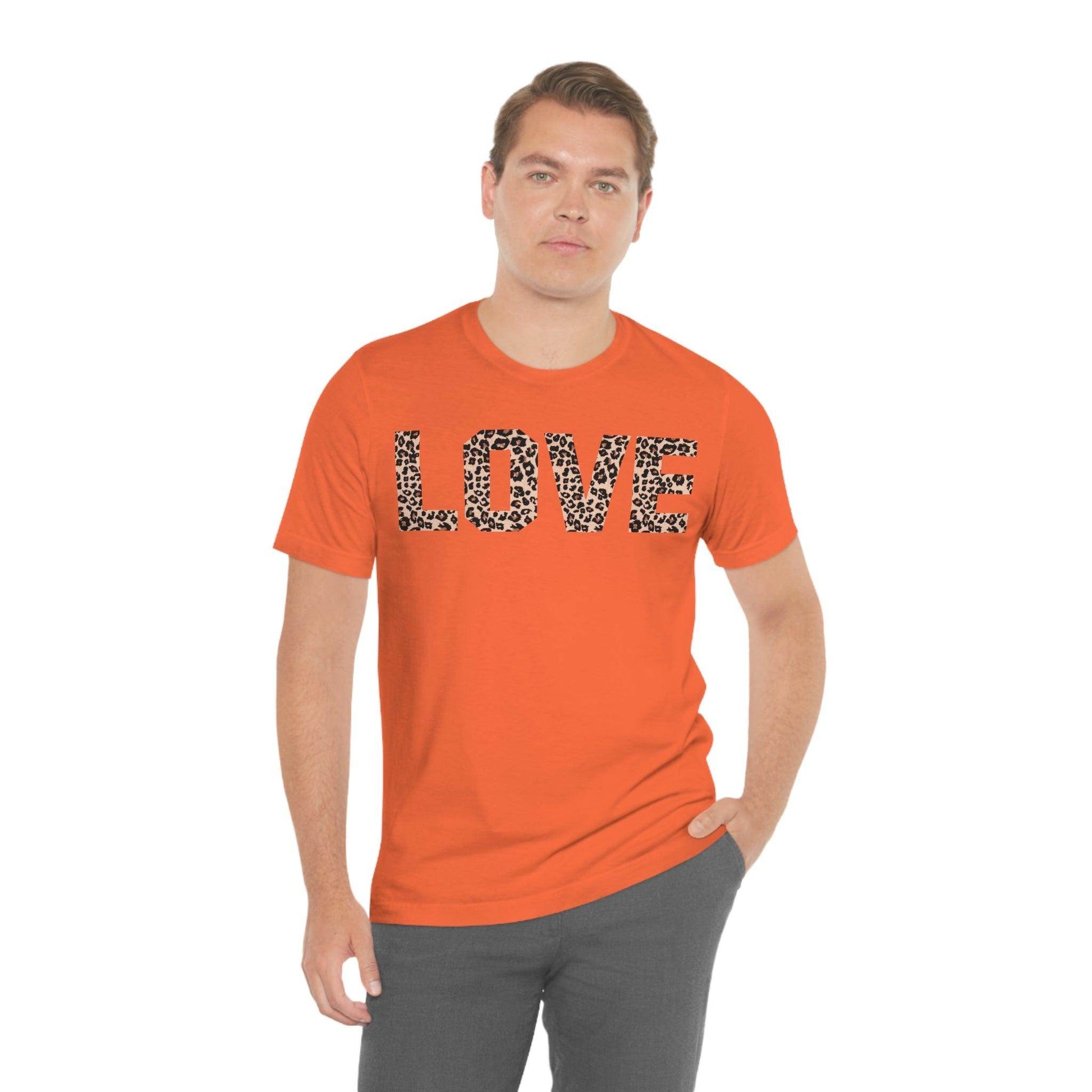 Leopard print love Tee - Giftsmojo