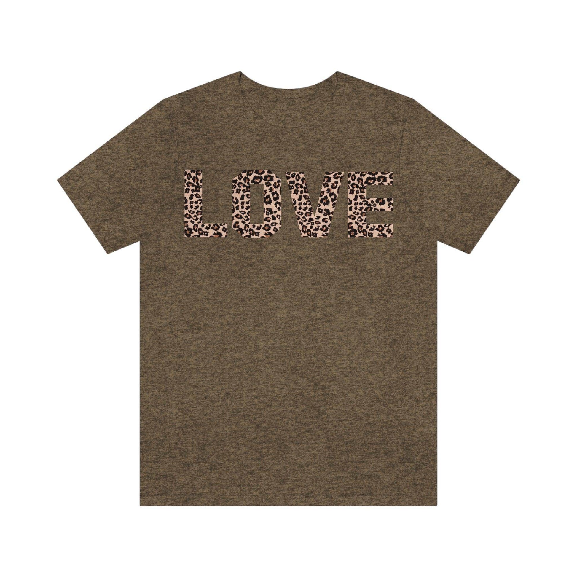 Leopard print love Tee - Giftsmojo